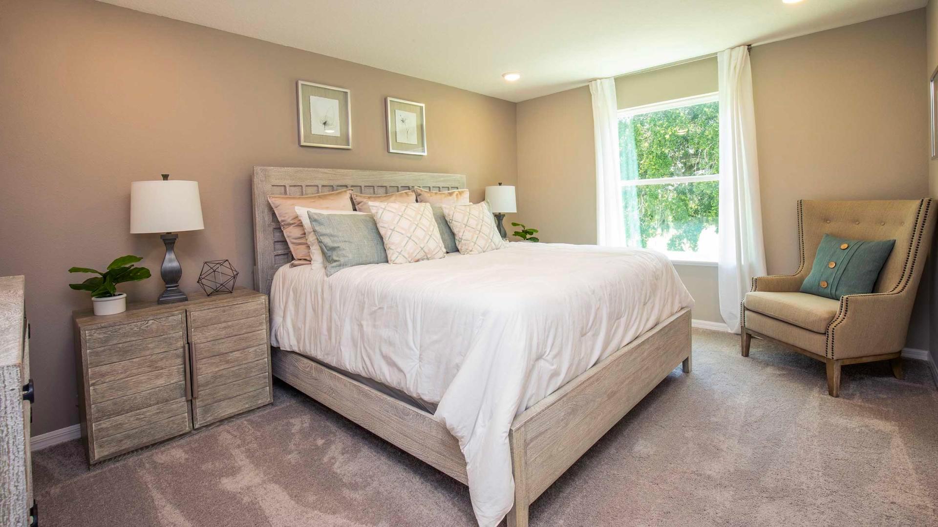 Your master suite has it all - walk in closet, private bathroom, and more!
