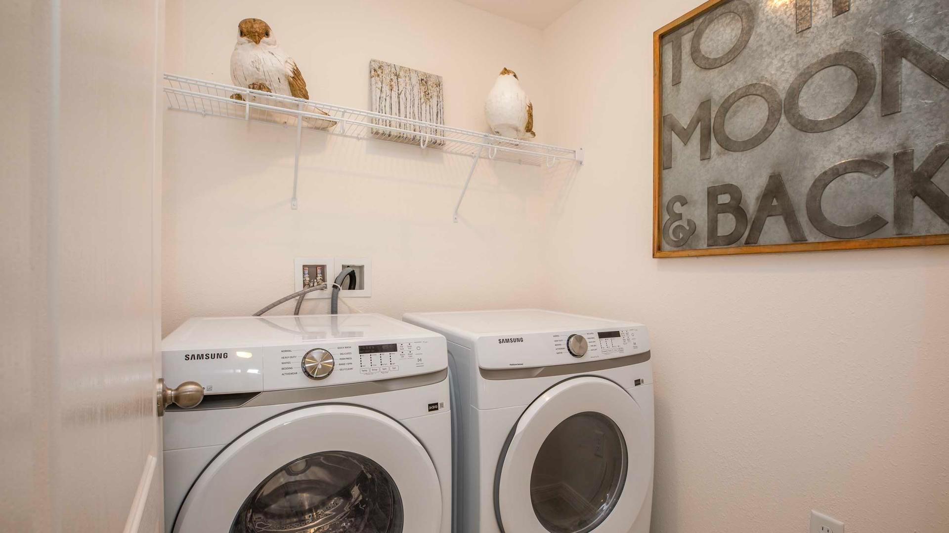 Laundry has never been easier with your very own laundry room included with every floorplan.