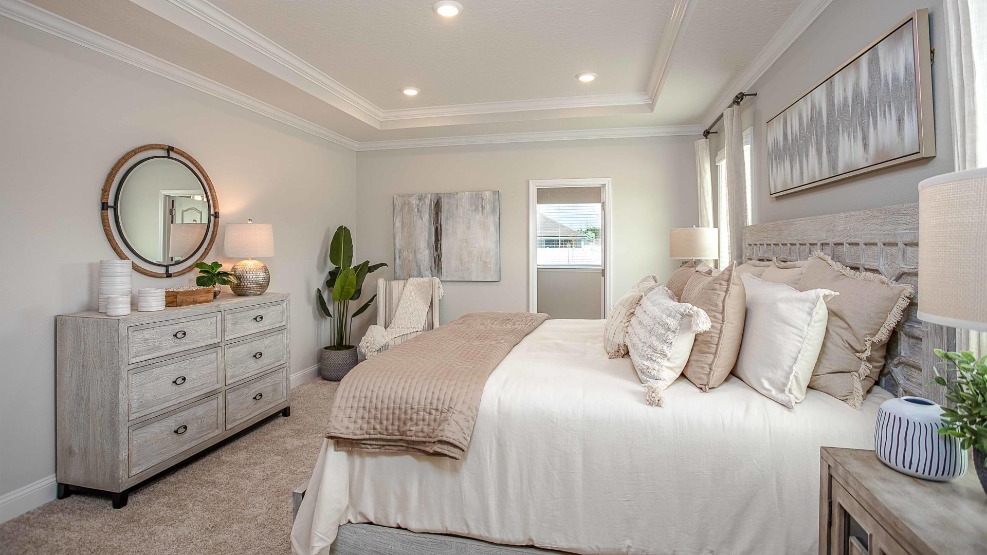 Luxurious master suites with spacious, walk-in closets.