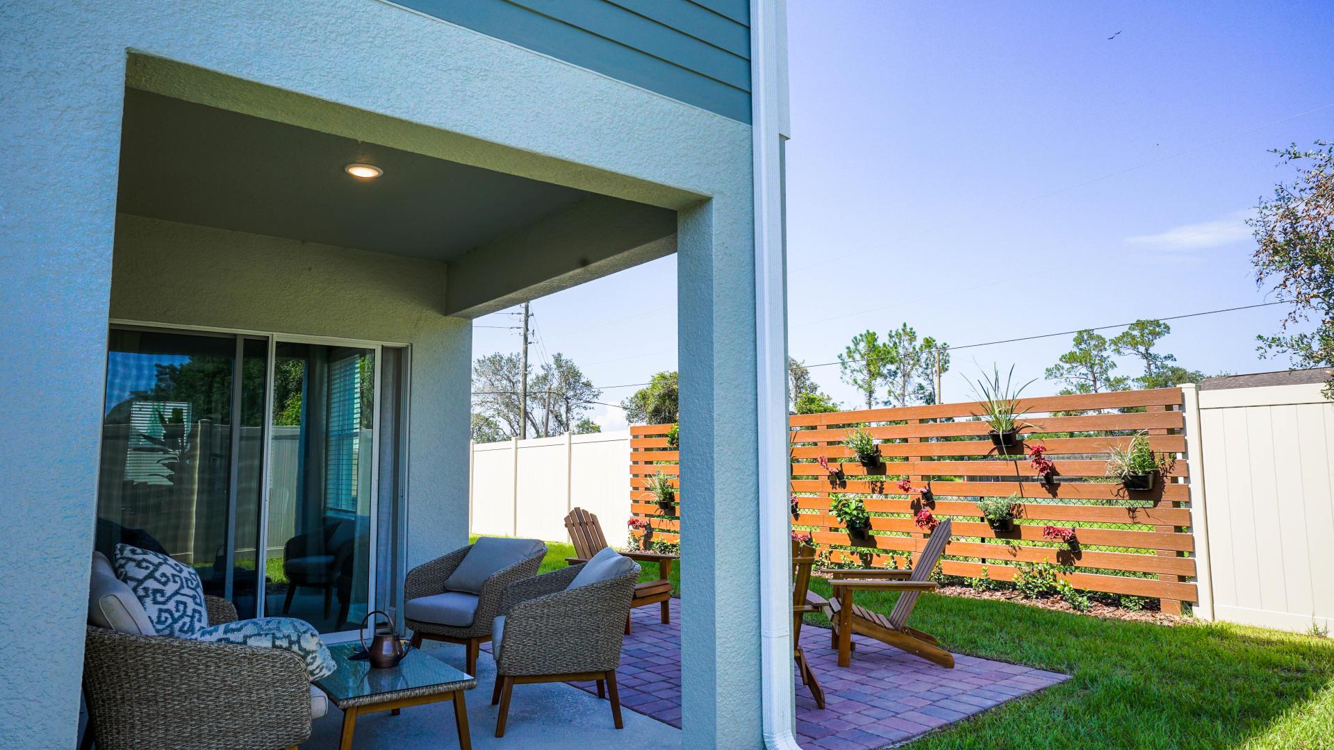 Your new home has space outdoors to create your own backyard oasis.