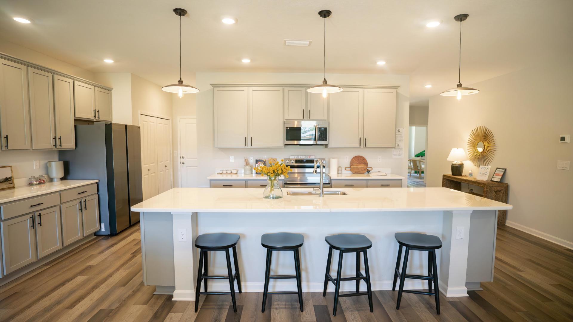 Personalize your home and choose your cabinetry, countertops, and flooring.