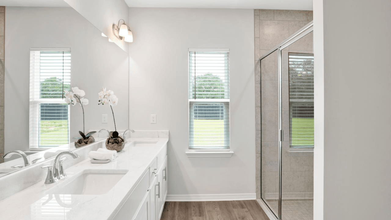 Mornings made easy with your own private space and double vanity to prepare for the day.