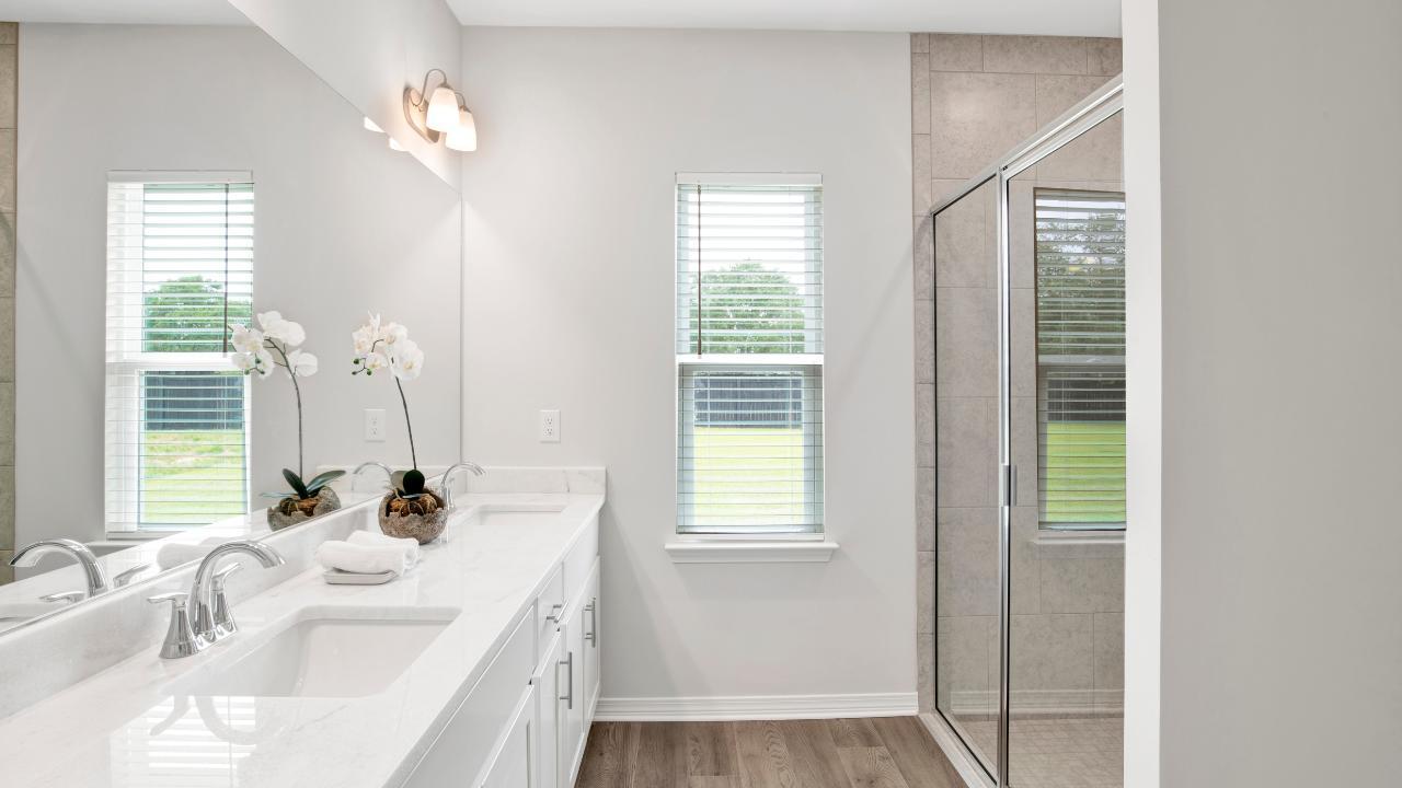 Mornings made easy with your own private space and double vanity to prepare for the day.