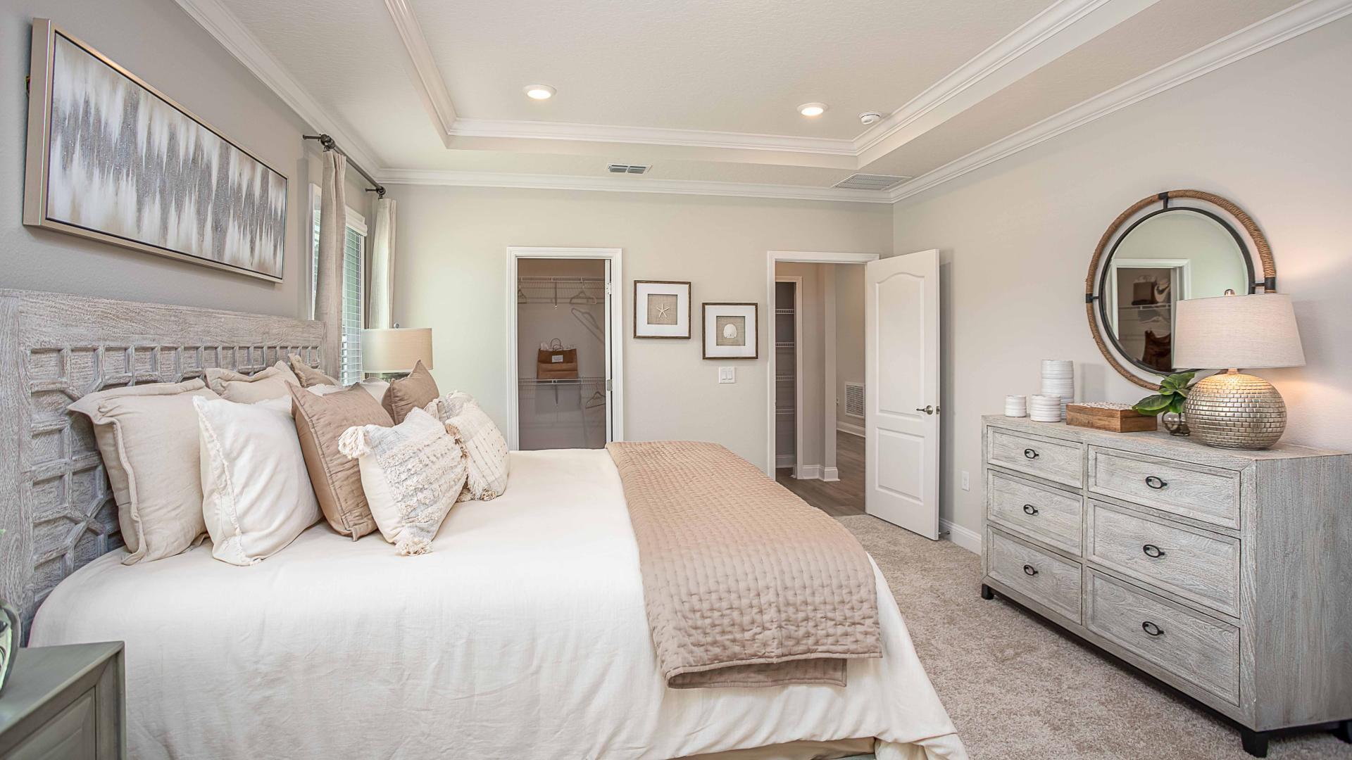 Luxurious master suites with spacious, walk-in closets.