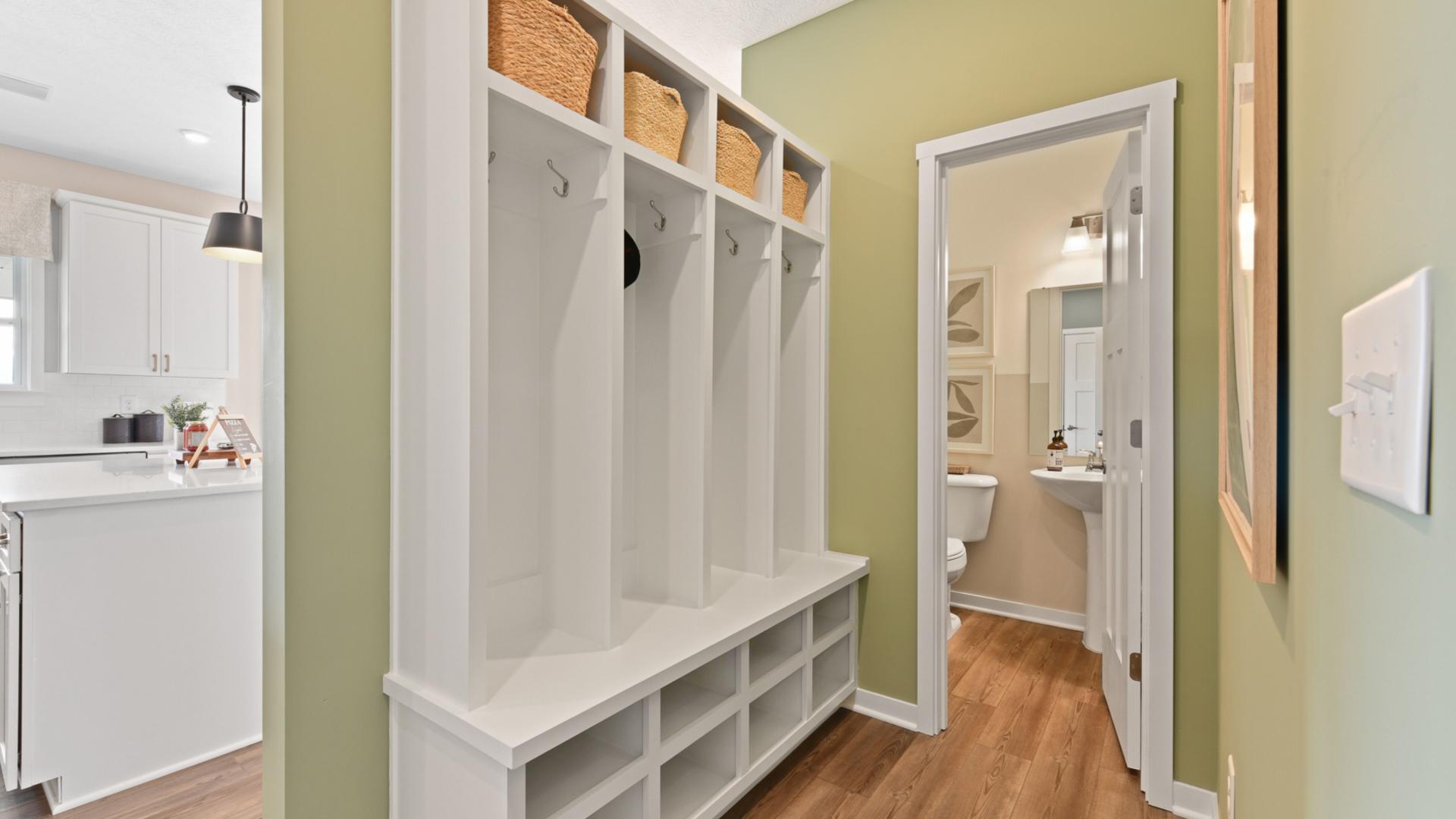 Built-in storage space where you need it most.