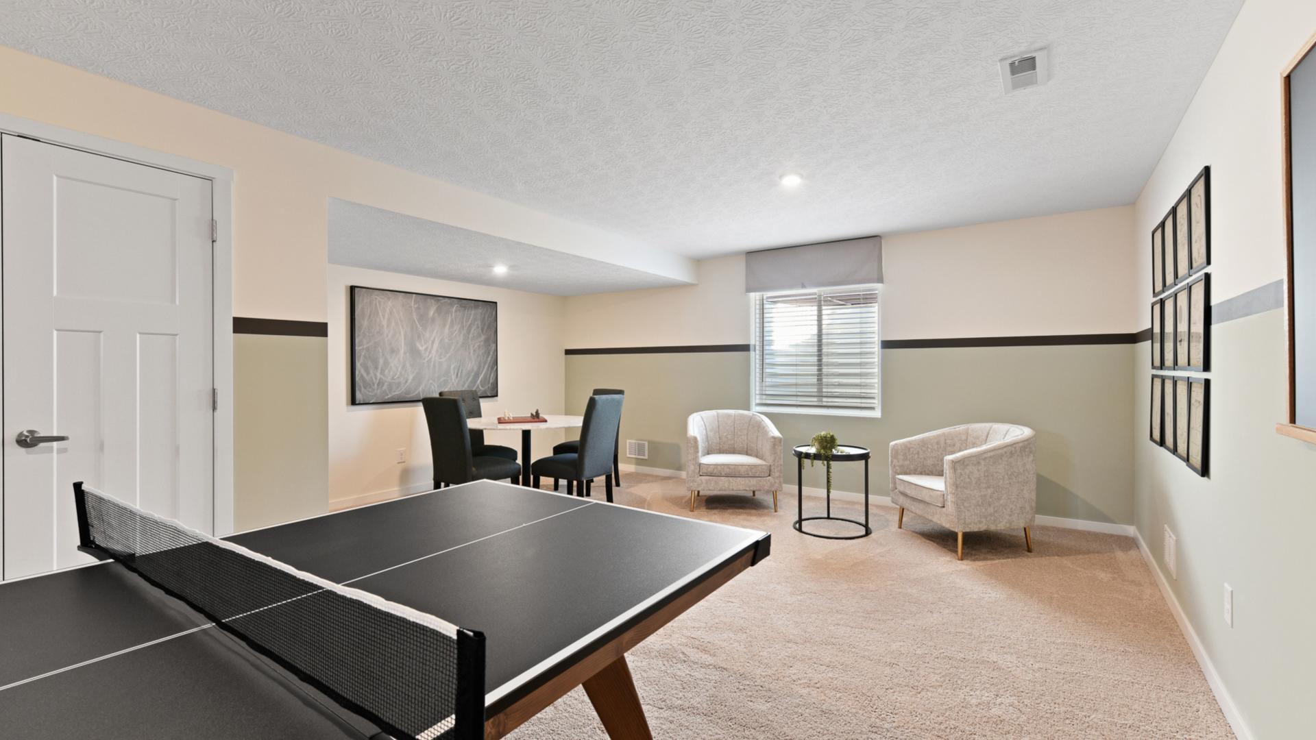 Finished basements available for extra hangout space, media room or a home gym.