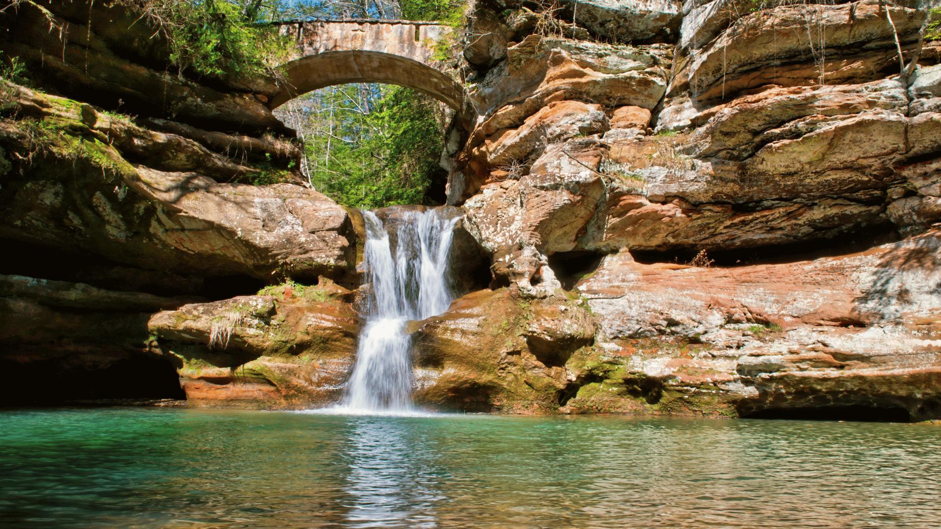 If you're ready for an outdoor adventure, you're only an hour away from the Hocking Hills State Park.