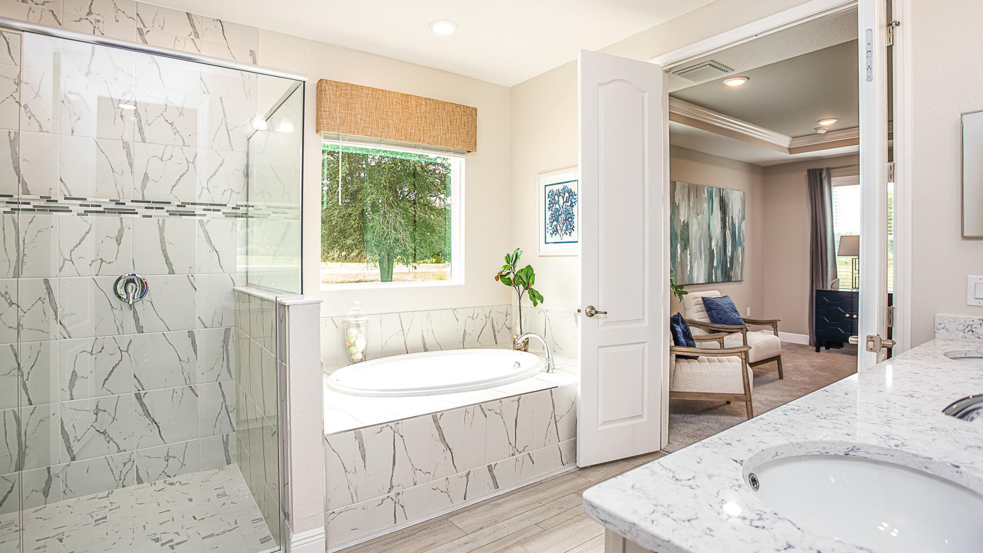 Retreat to your private master bathroom at the end of the day.