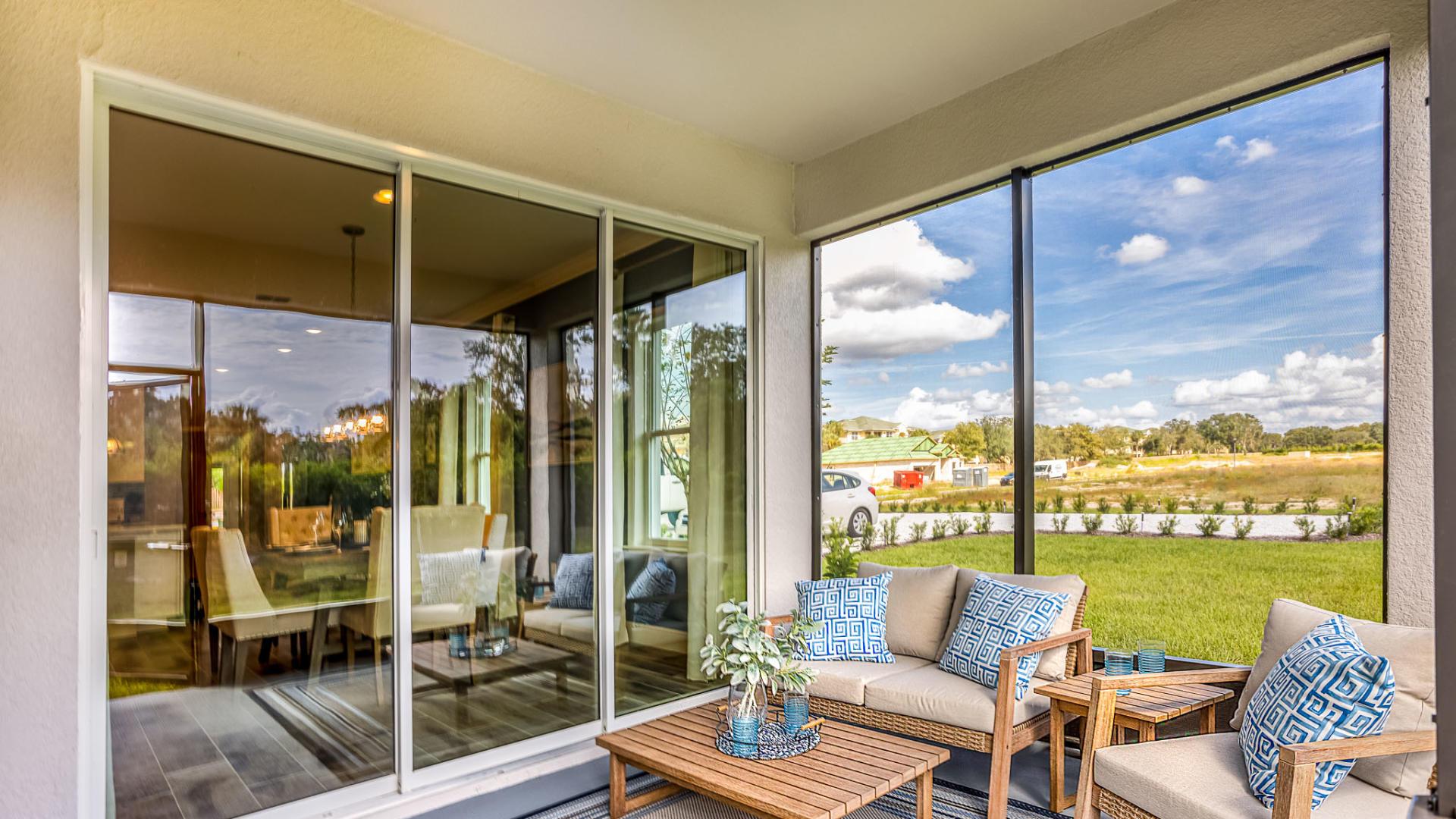 Enjoy a cup of coffee in the morning or glass of wine after a long day on your new porch.