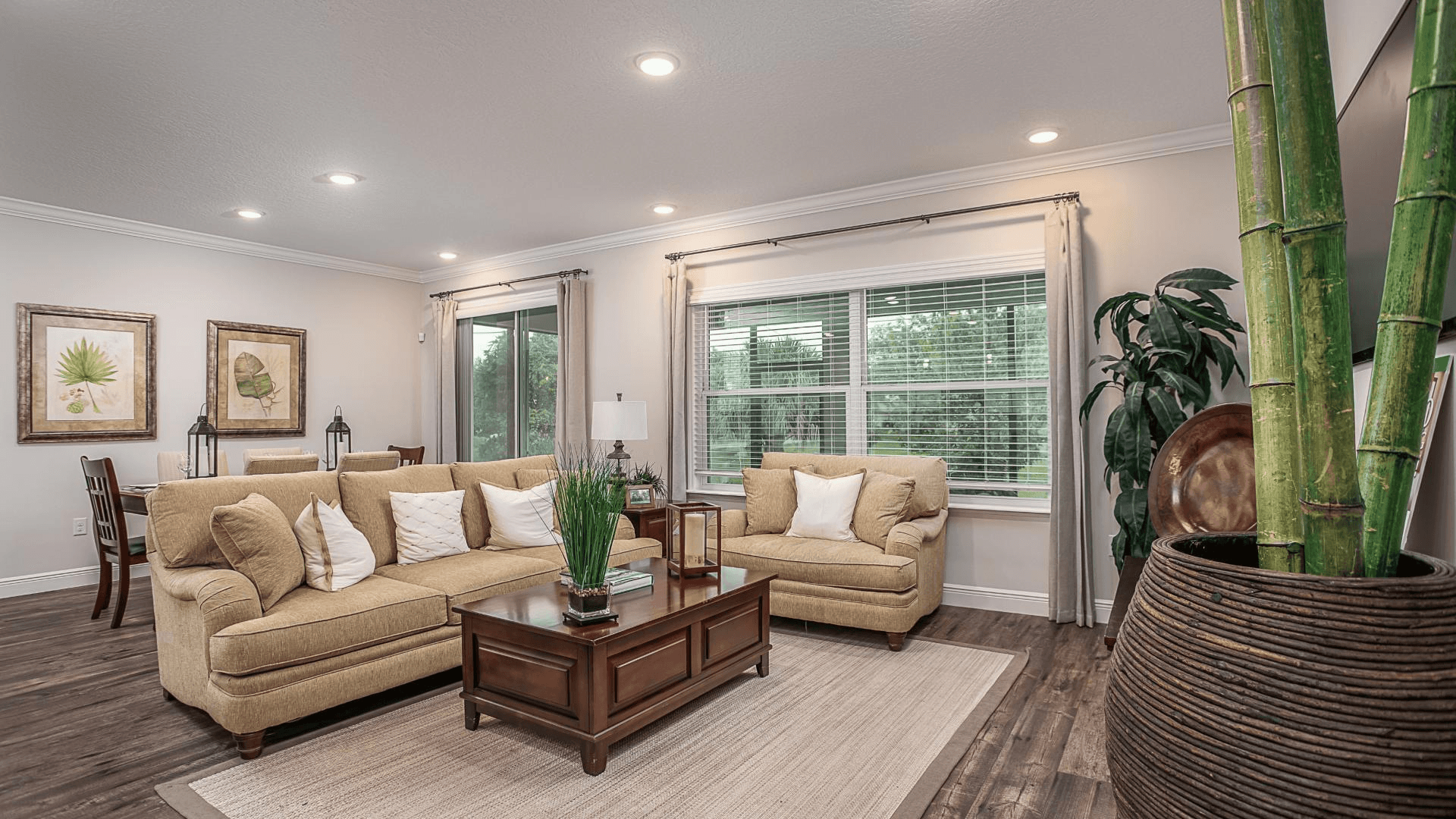 Enjoy an open concept floor plan and 9' ceilings on the first floor.