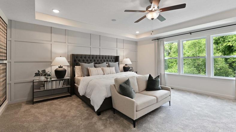 Your master suite has room for a king sized bed.