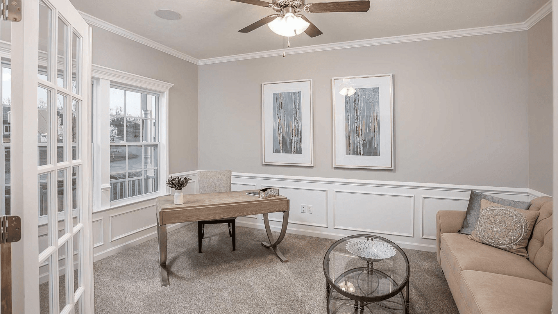 Flex space makes a perfect home office or room for a hobby.