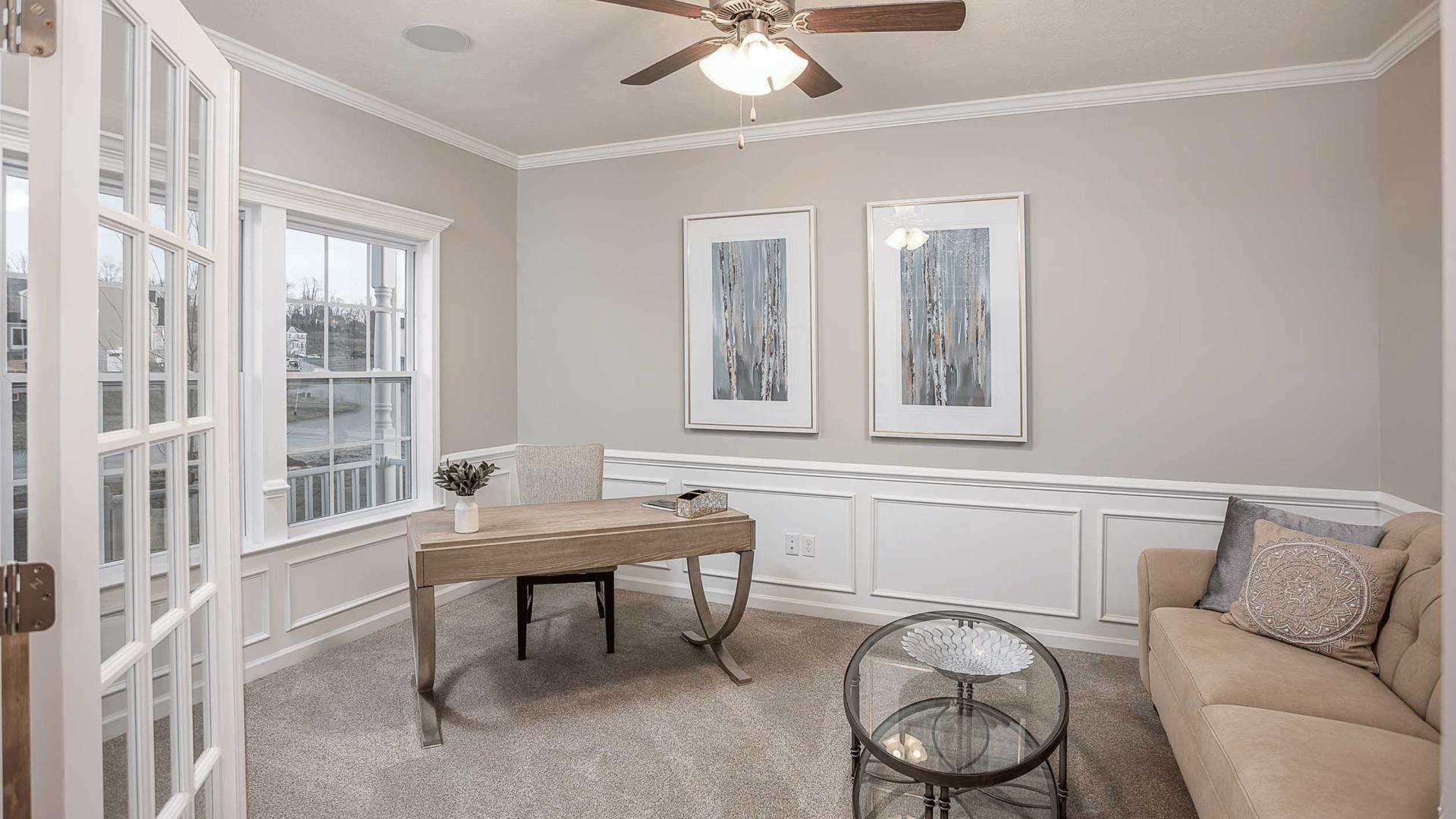 Flex space makes a perfect home office or room for a hobby.