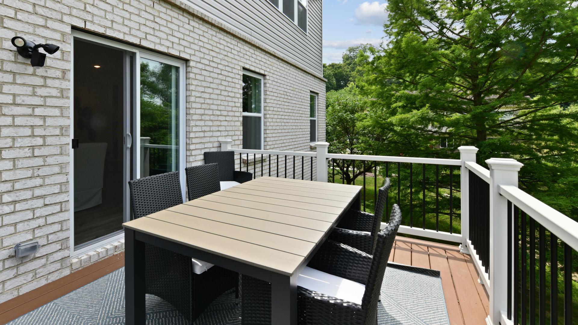 Enjoy your first cup of coffee in the morning or a glass of wine after a long day on your sun-filled deck.