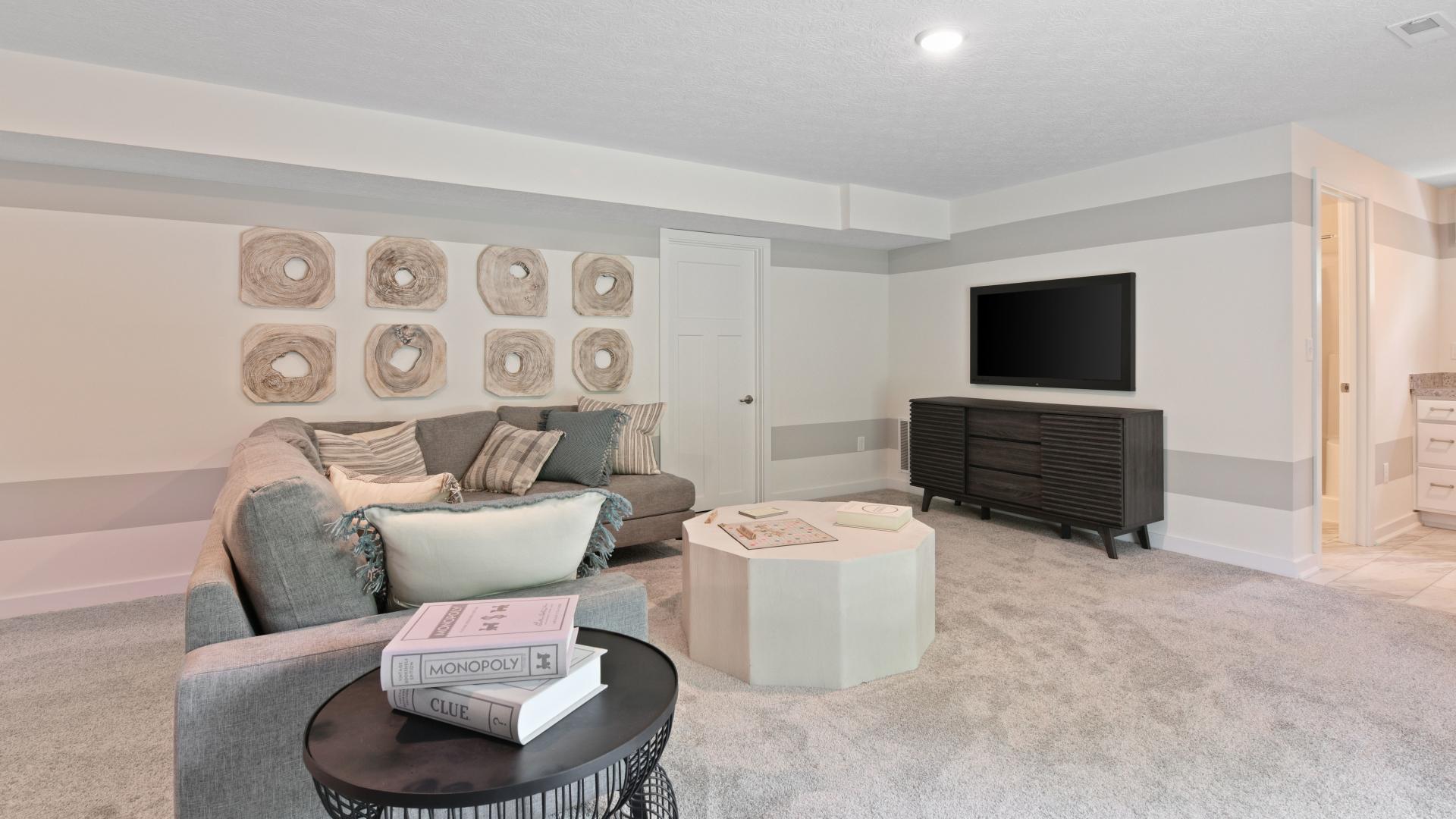 Finished basements available for extra hangout space, media room or a home gym.