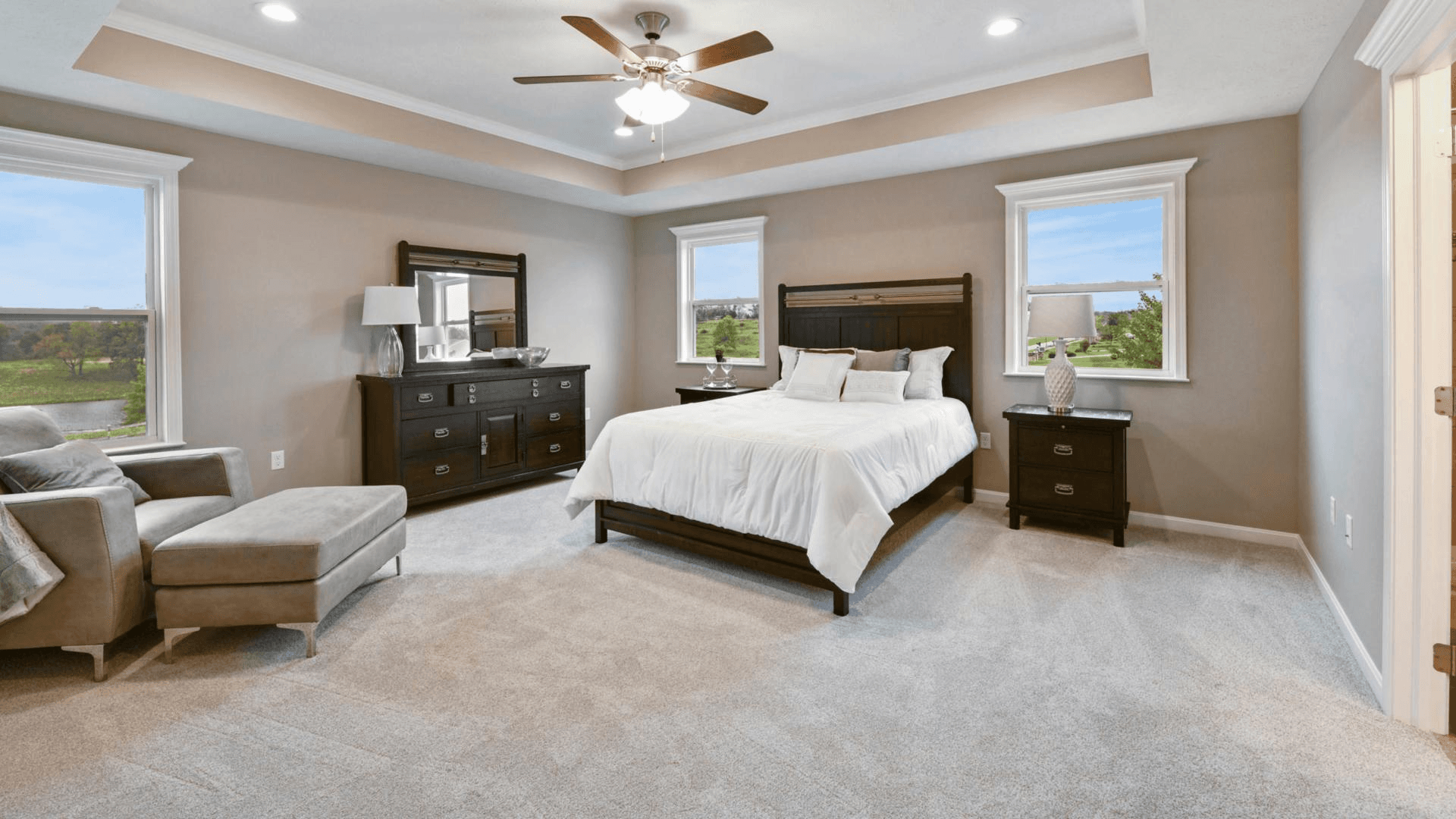 Your master suite has it all - walk in closet, private bathroom, and more!