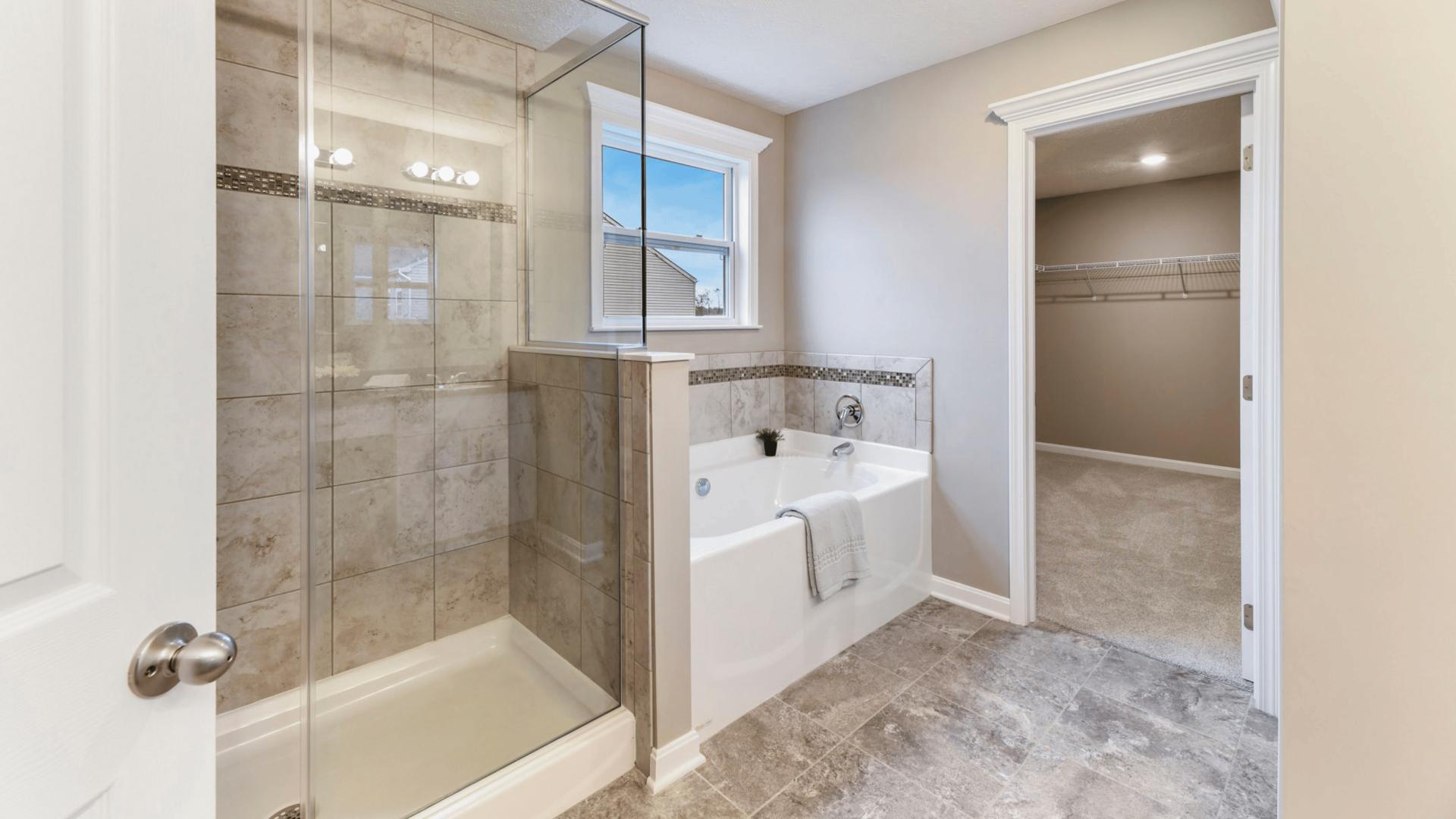 Relax in your private master bathroom at the end of the day.