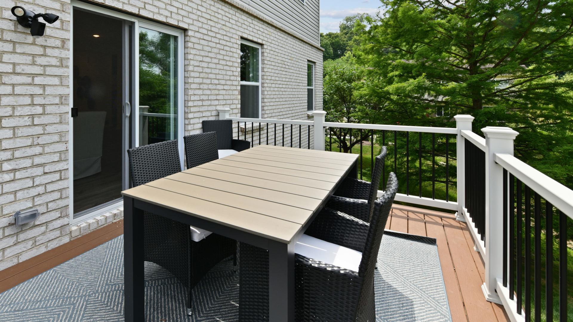 Enjoy a meal with the family outside on your deck.