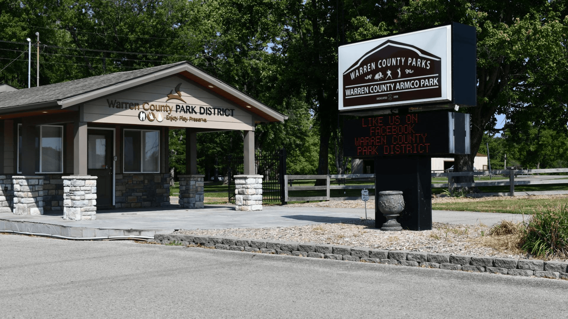 Spend the day at Armco Park where you can boat, fish, use sports courts, golf, explore the playground, and more!