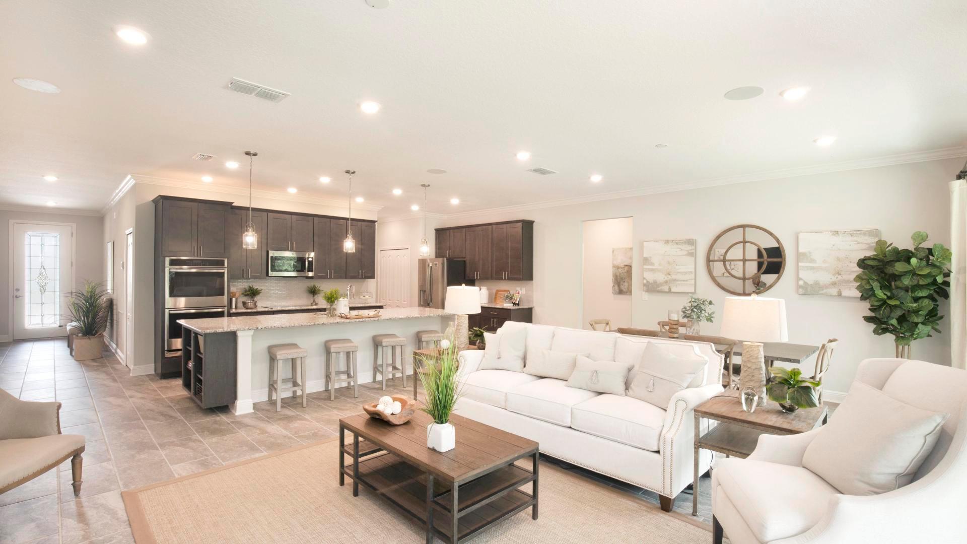 Open floor plans make it easy to host friends and family.