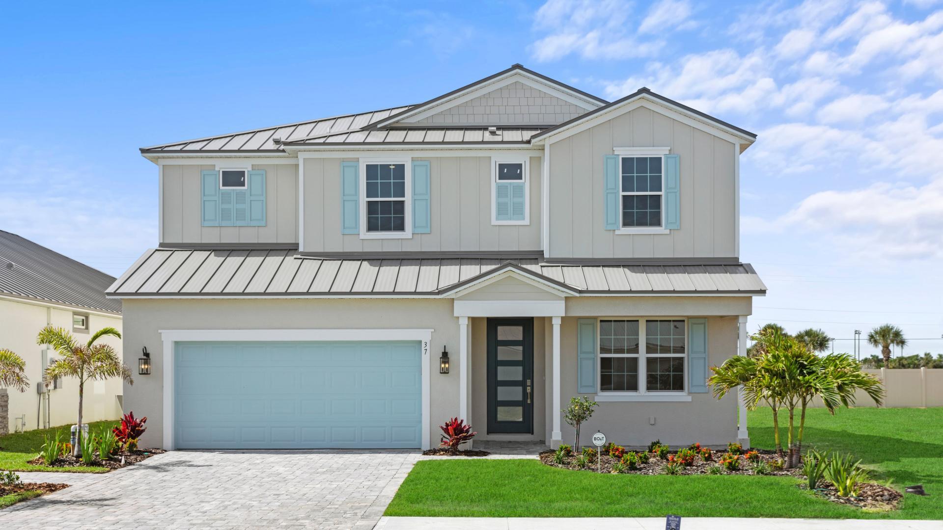 Single-story and two-story homes are available.