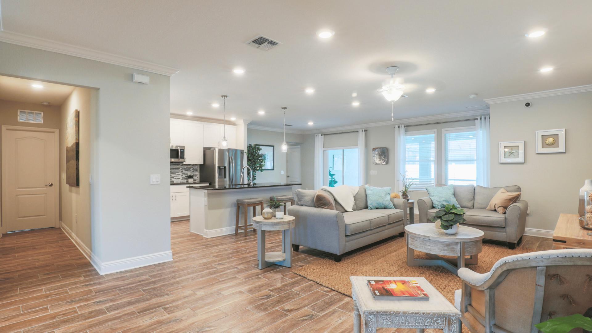 Your new home features various design options and personalizations.