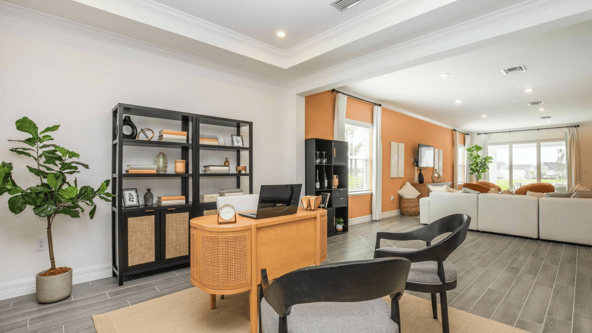 Turn your bonus flex-space into a playroom for the kids or an office.