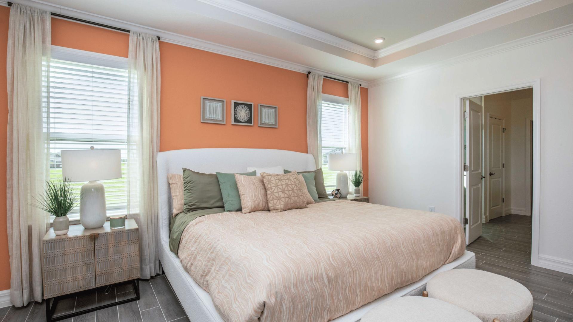 Spacious master bedrooms with walk-in closets and private bath included in every home.