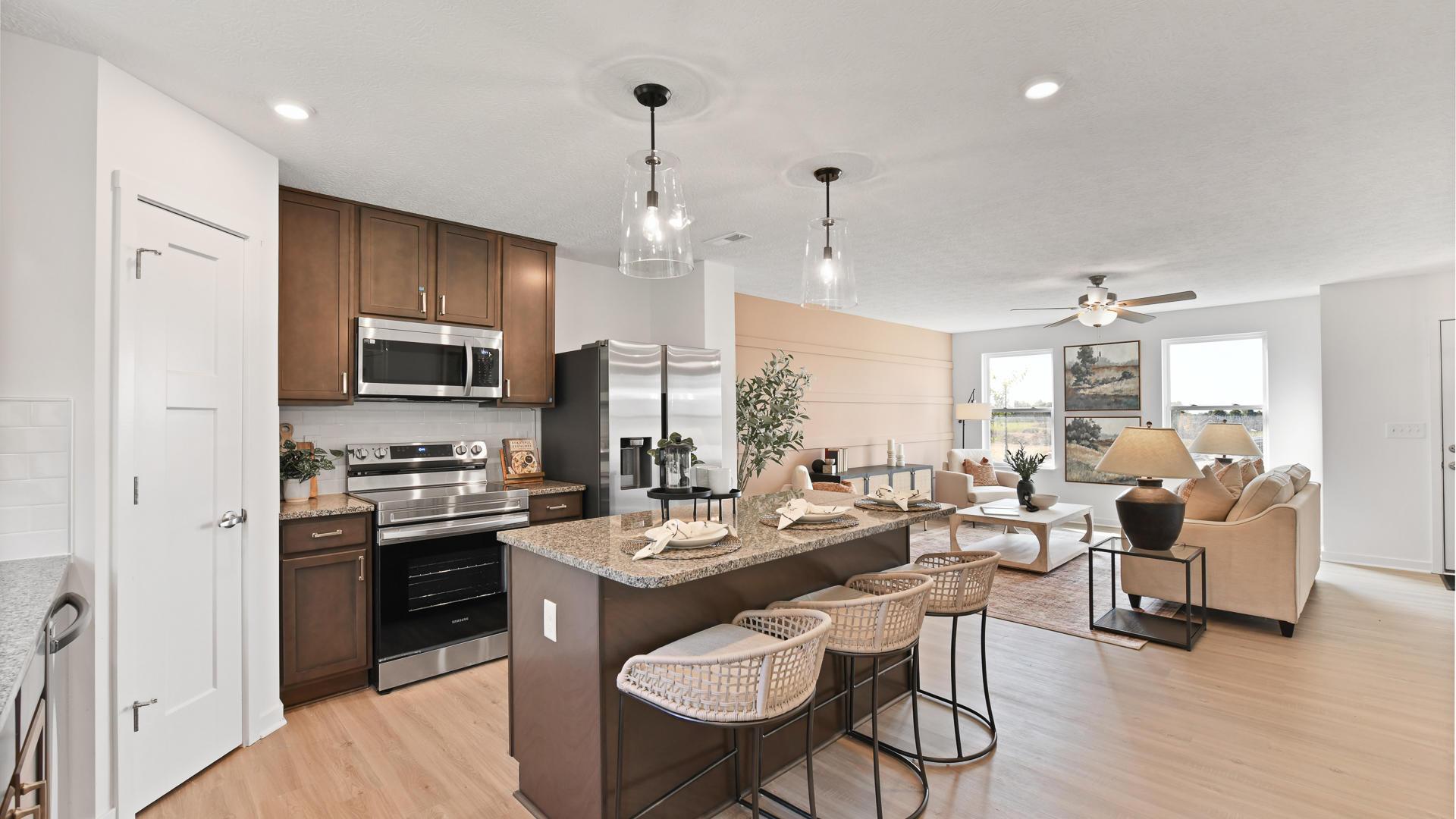 LVP flooring, stainless steel appliances, islands with storage space, and more!