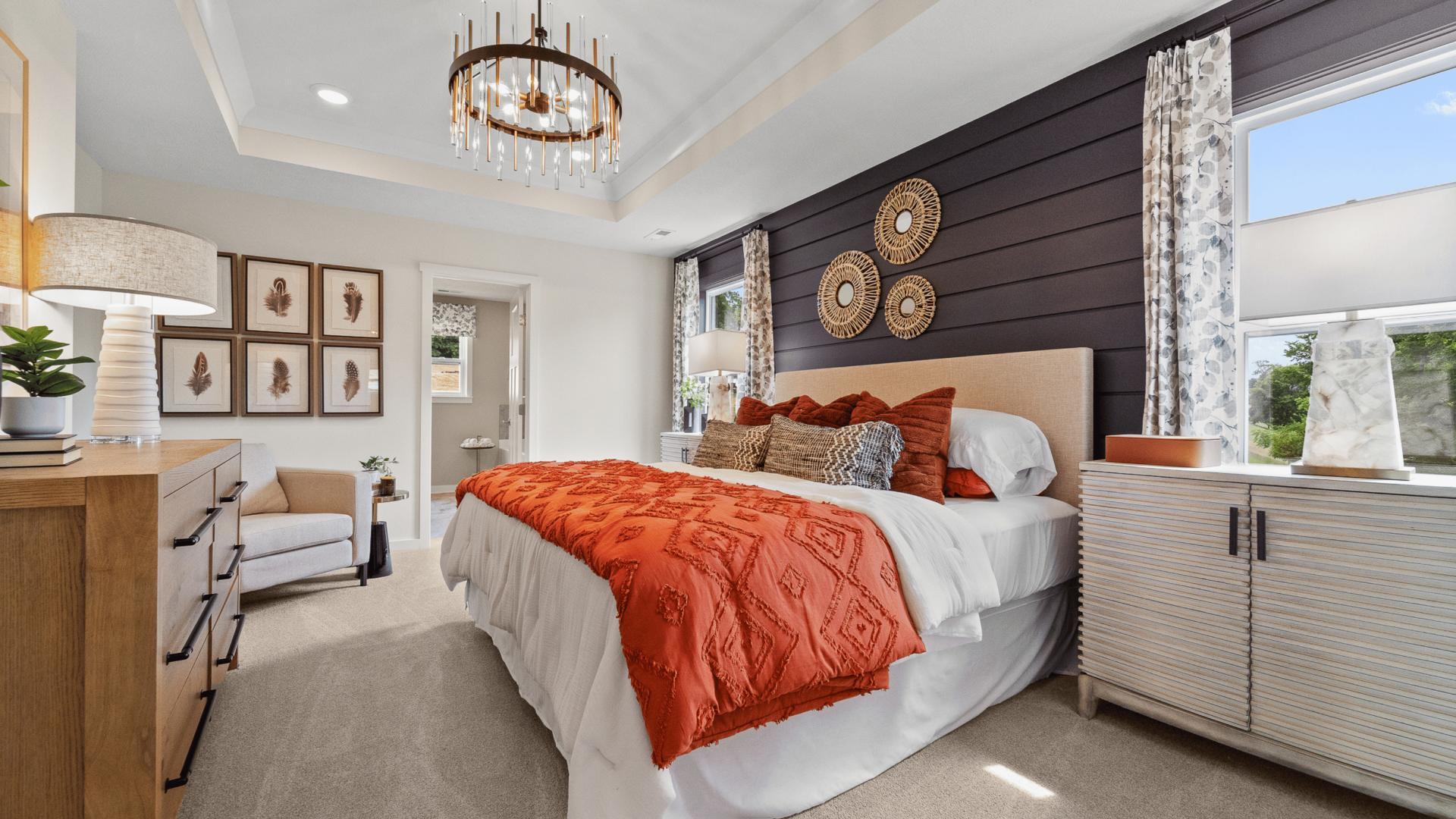 Luxurious master suites with spacious, walk-in closets.