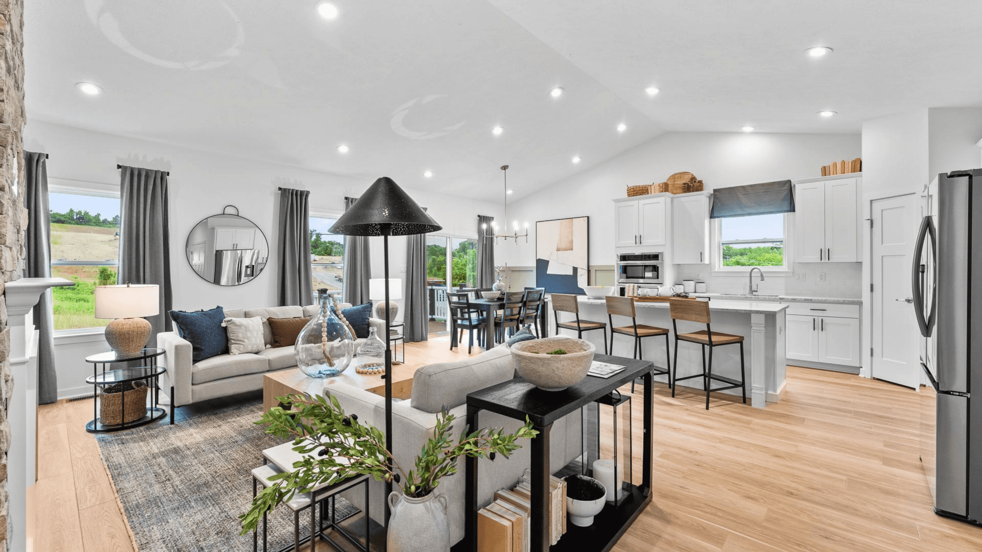 Open floor plans make it easy to entertain friends and family.