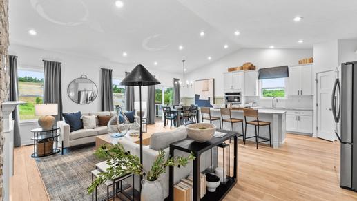 Open floor plans make it easy to entertain friends and family.