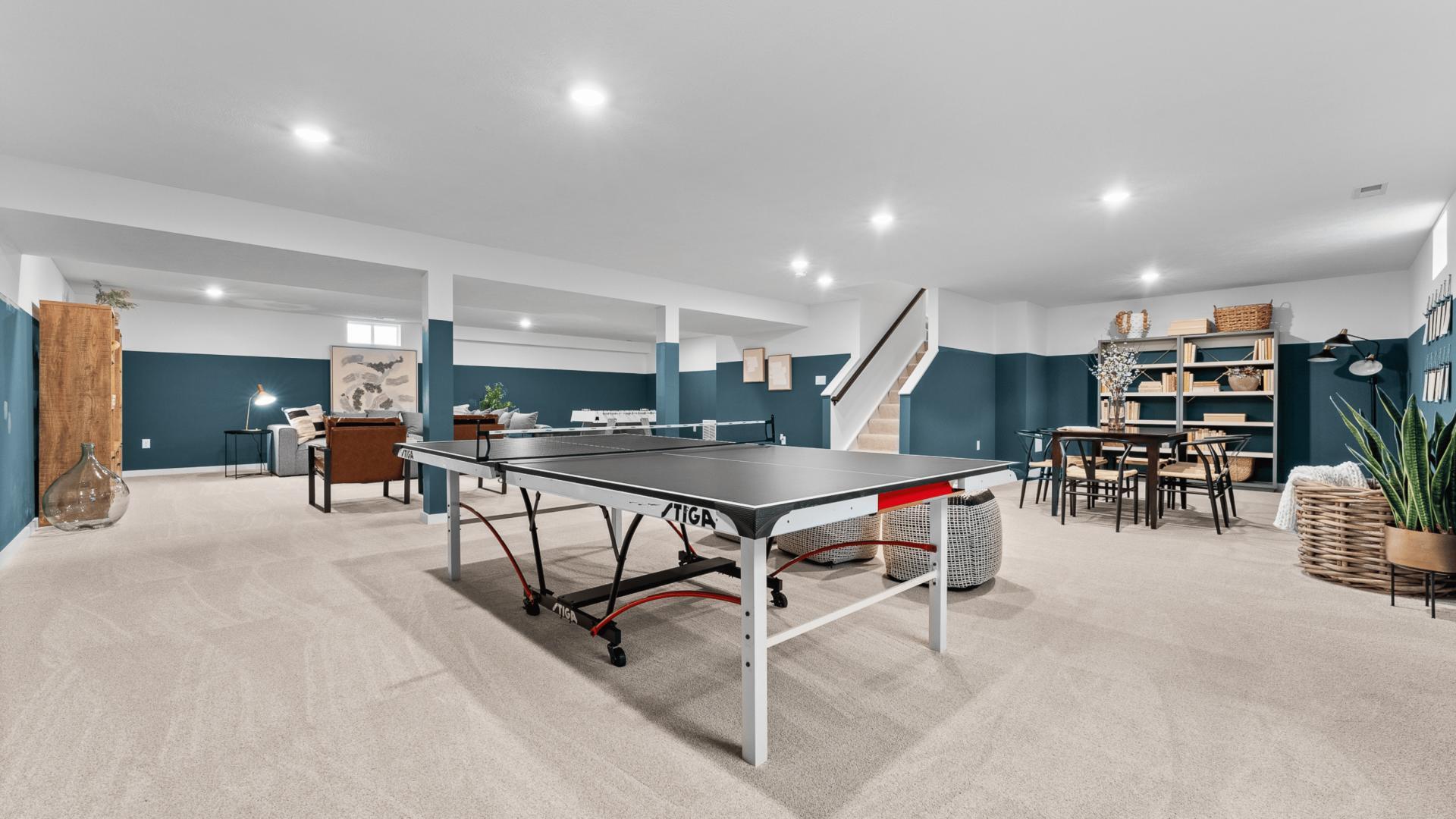 Finish the basement for a media room, billiards table or a space for overnight guest.