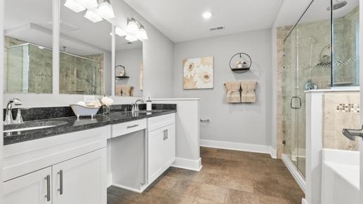 Unwind in your personal oasis with a master bath right in your bedroom.