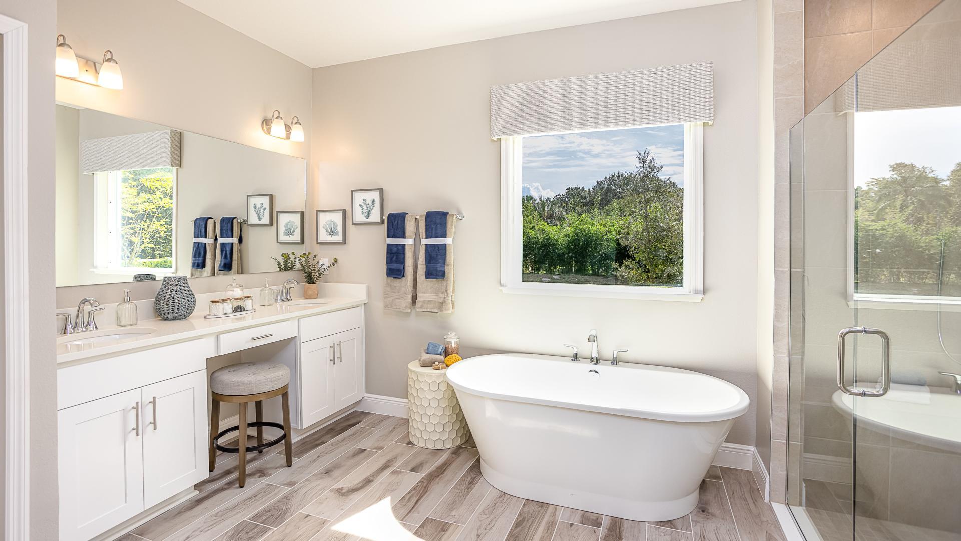 Enjoy the serenity and peace in your spa-like bathroom.