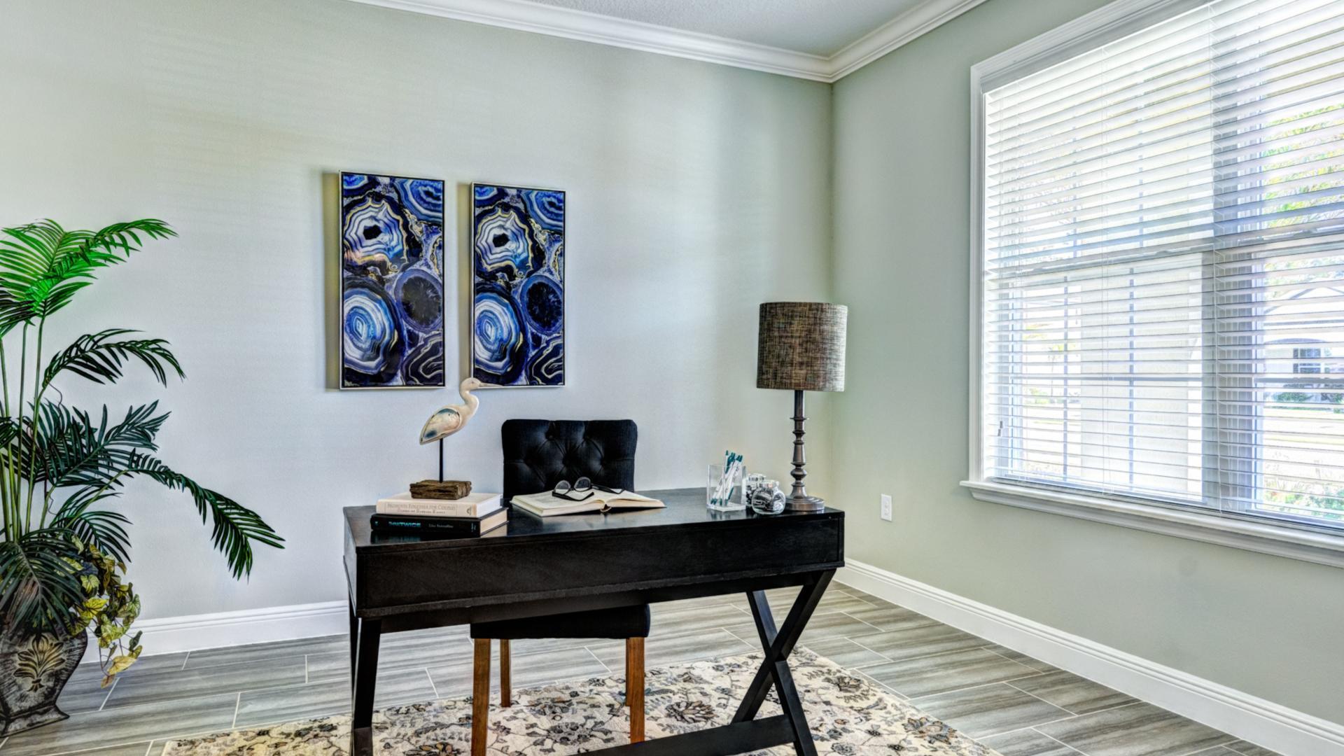 Flex space makes a perfect home office, playroom or dedicated homework area.