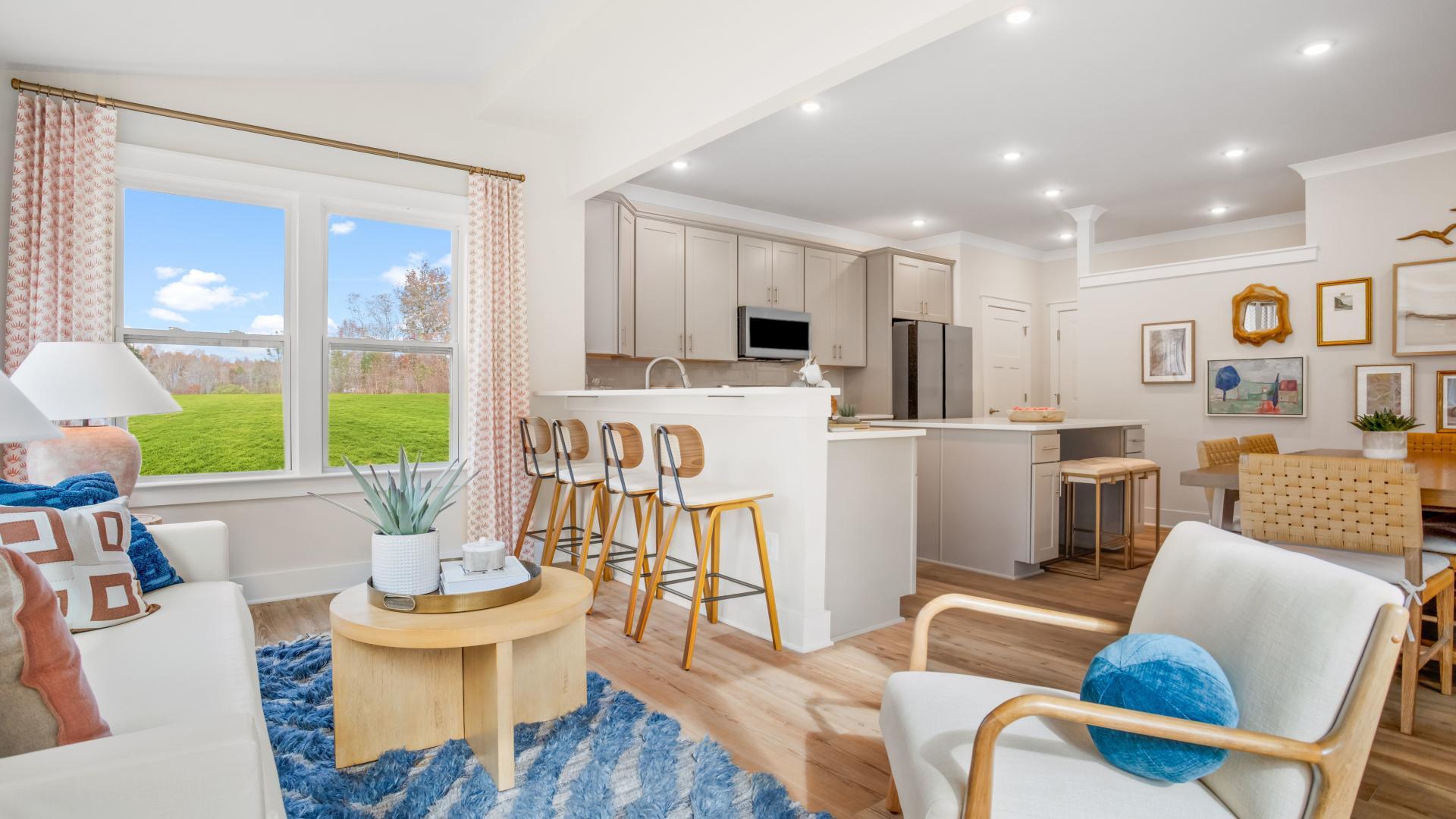 Enjoy open-concept floor plans and 9' ceilings on the first floor.