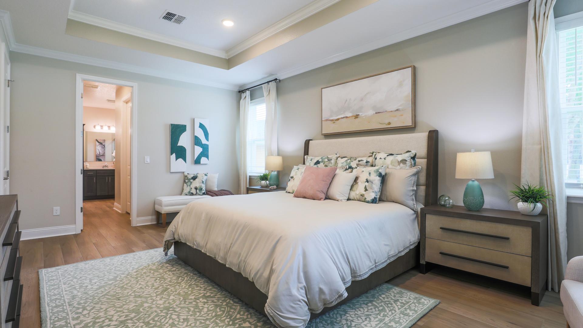 Luxurious master suites with spacious, walk-in closets.