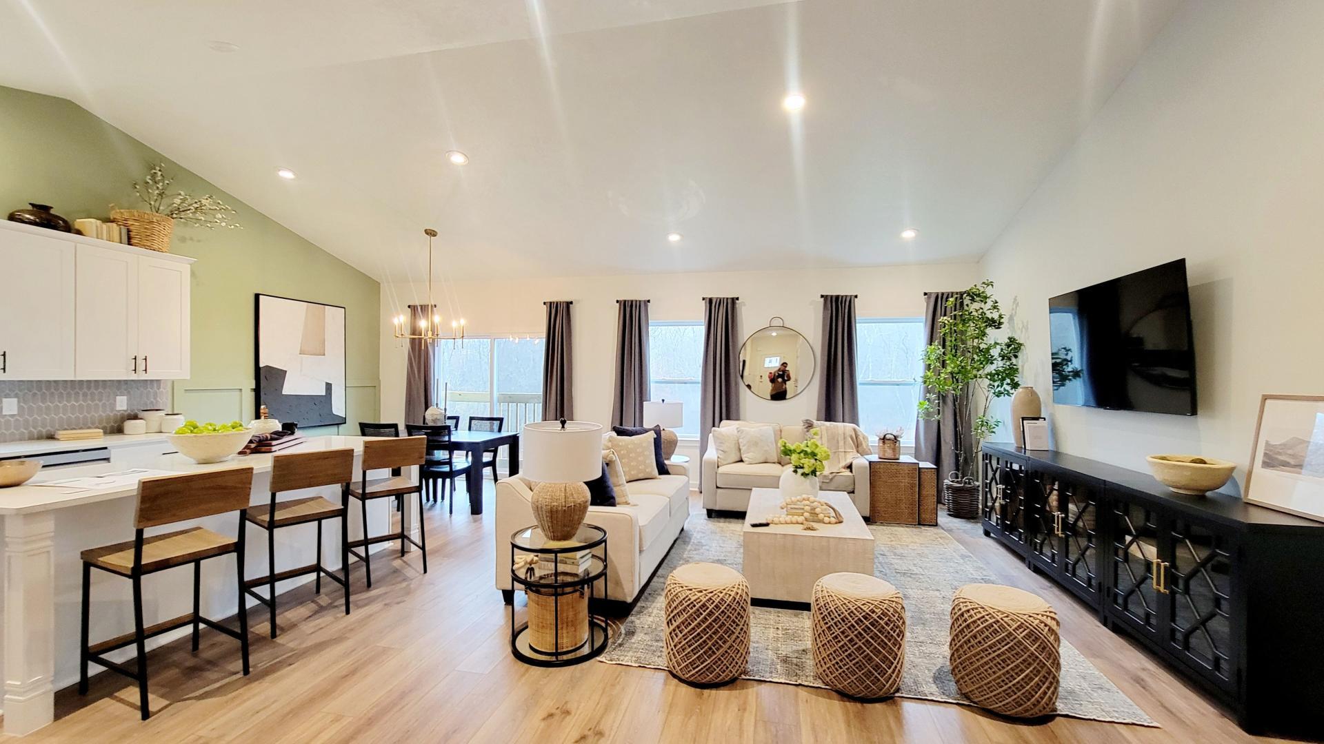 Open-concept floor plans make it easy to entertain friends and family.