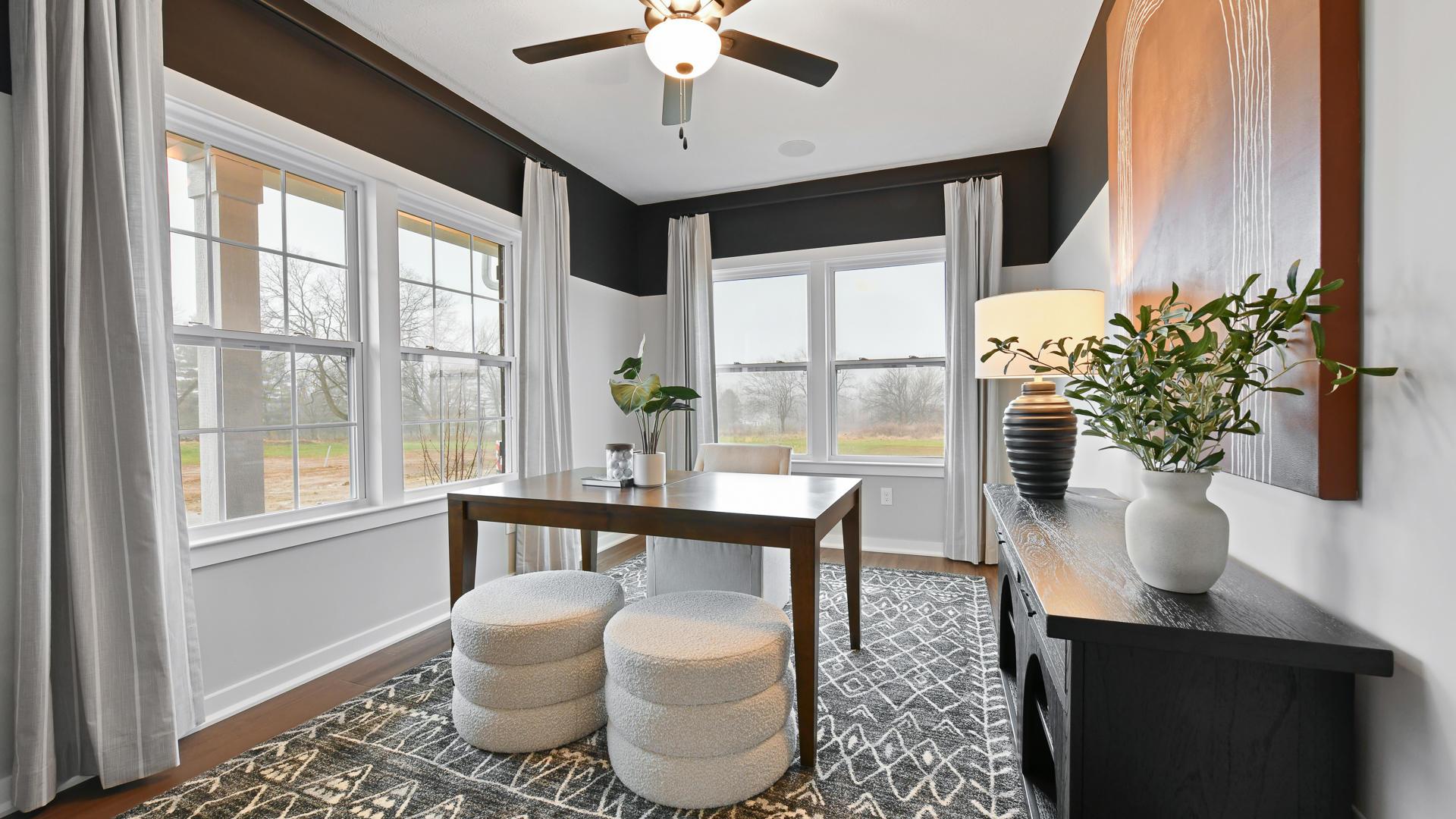 Homes come with flex space perfect for an office or hobby room.