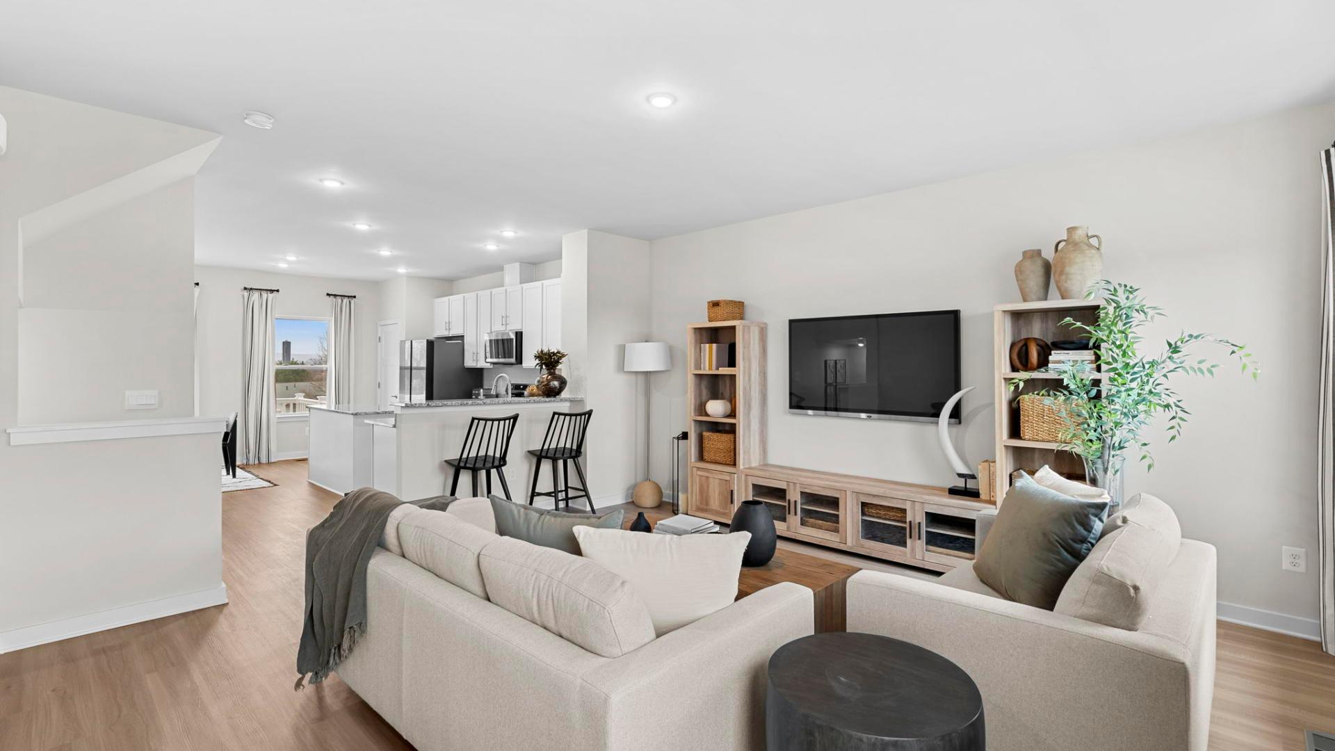 Open floor plans make it easy to entertain friends and family.