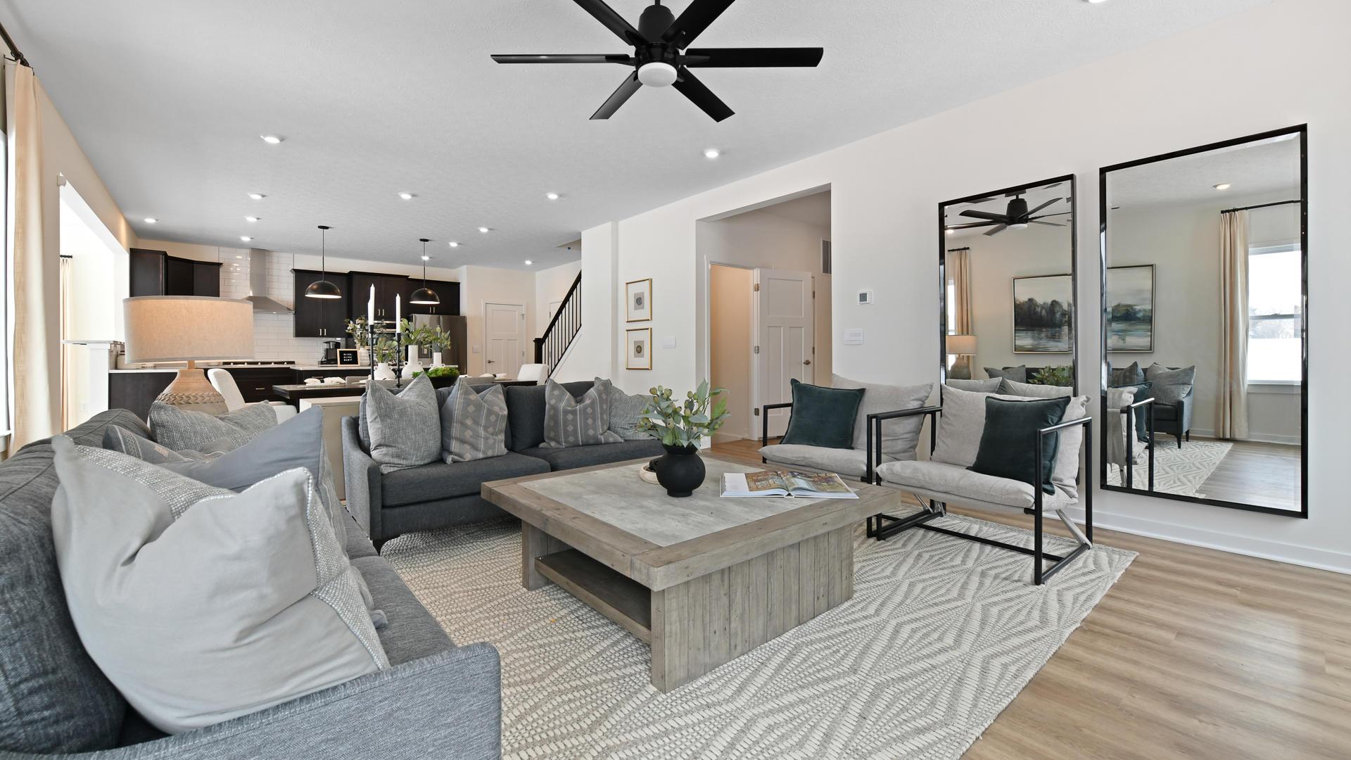 Open floor plans make it easy to host friends and family.