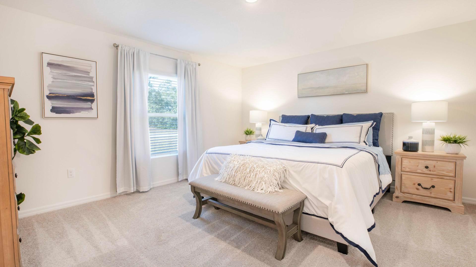 Retreat to your private master bedroom at the end of the day.