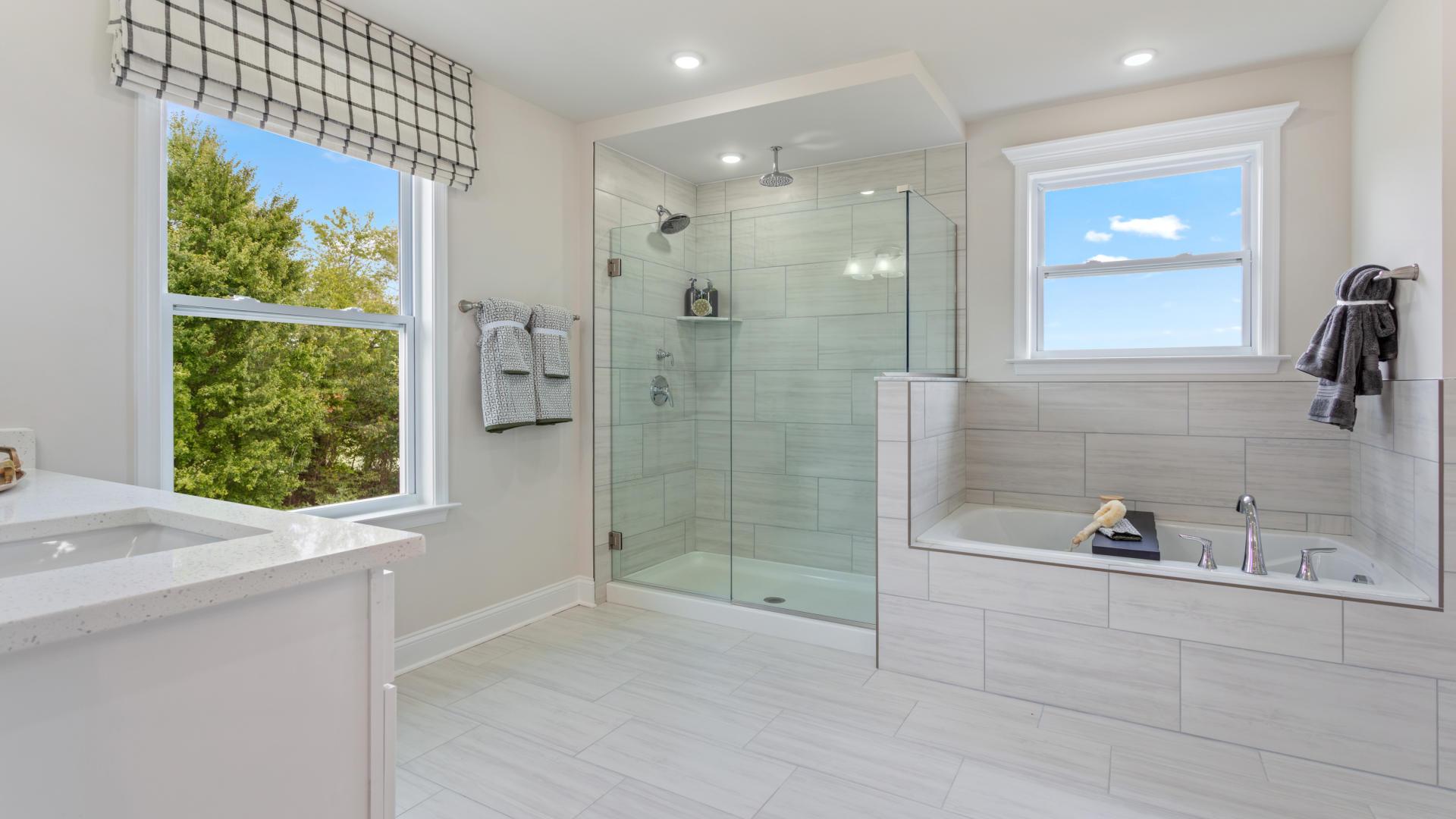 Luxurious master baths with plenty of storage space for your everyday essentials.