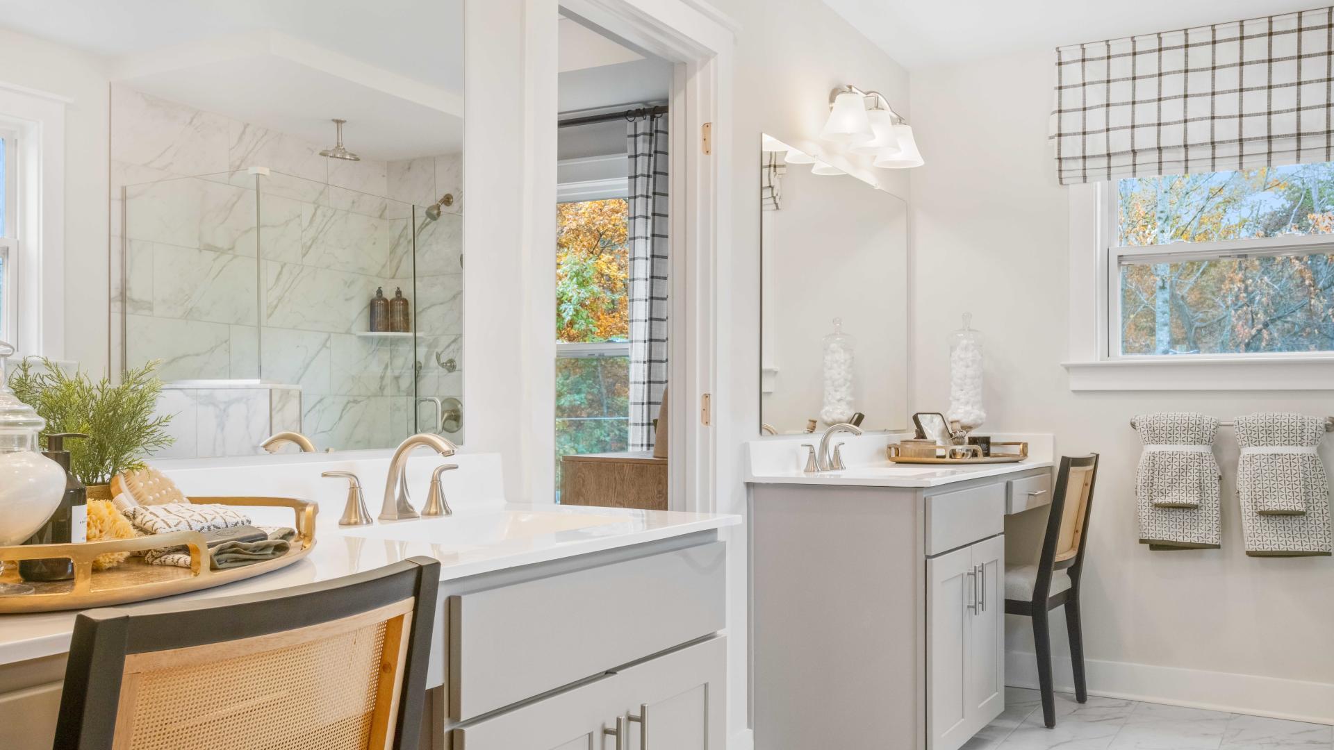 Dual vanities means easier mornings getting everyone out the door!