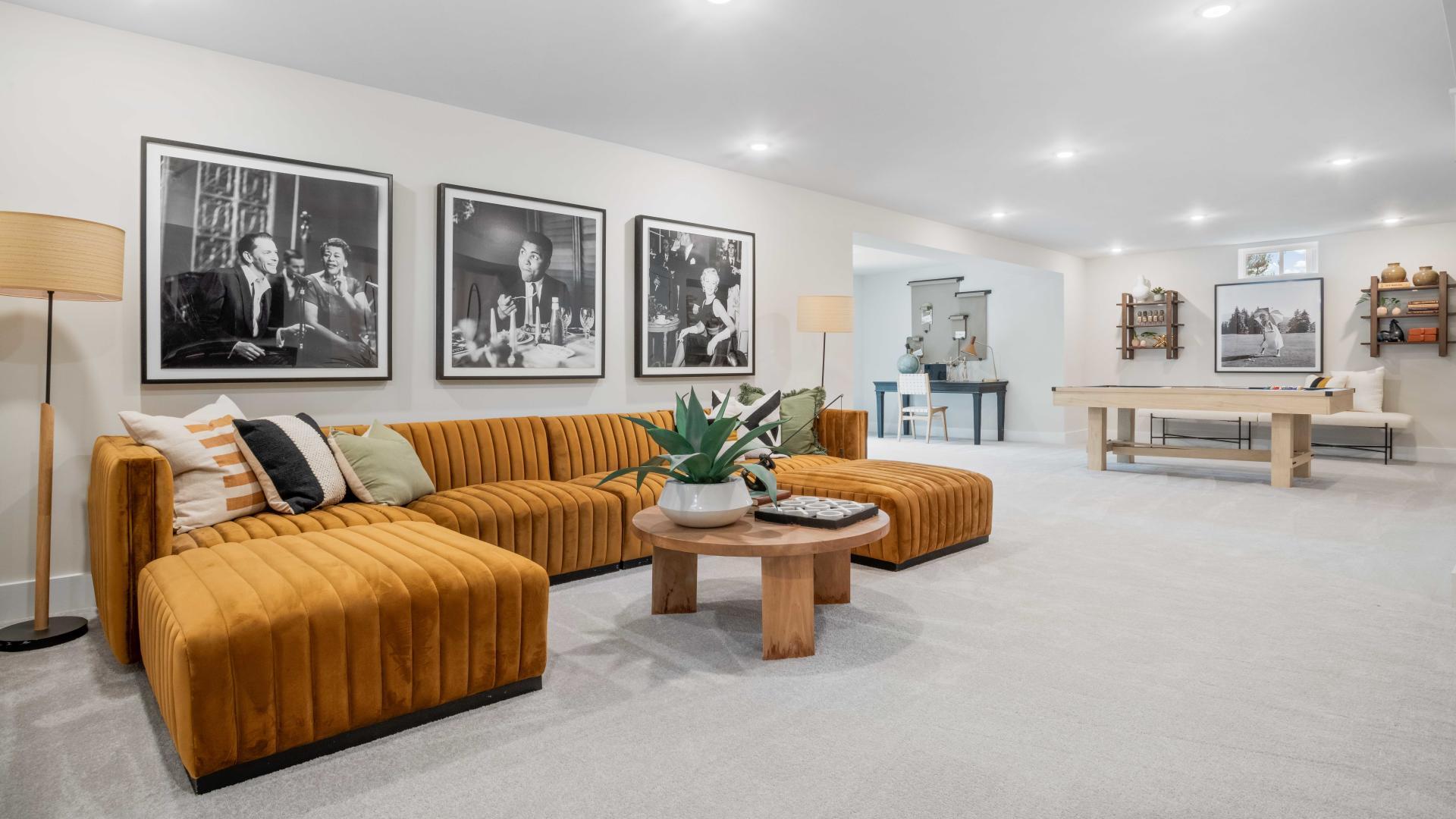 Optional finished basements for extra space to entertain family and friends.