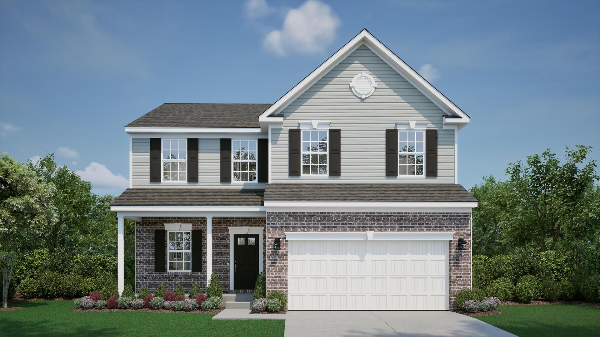 Elevation: A Opt Brick with Optional Front Porch