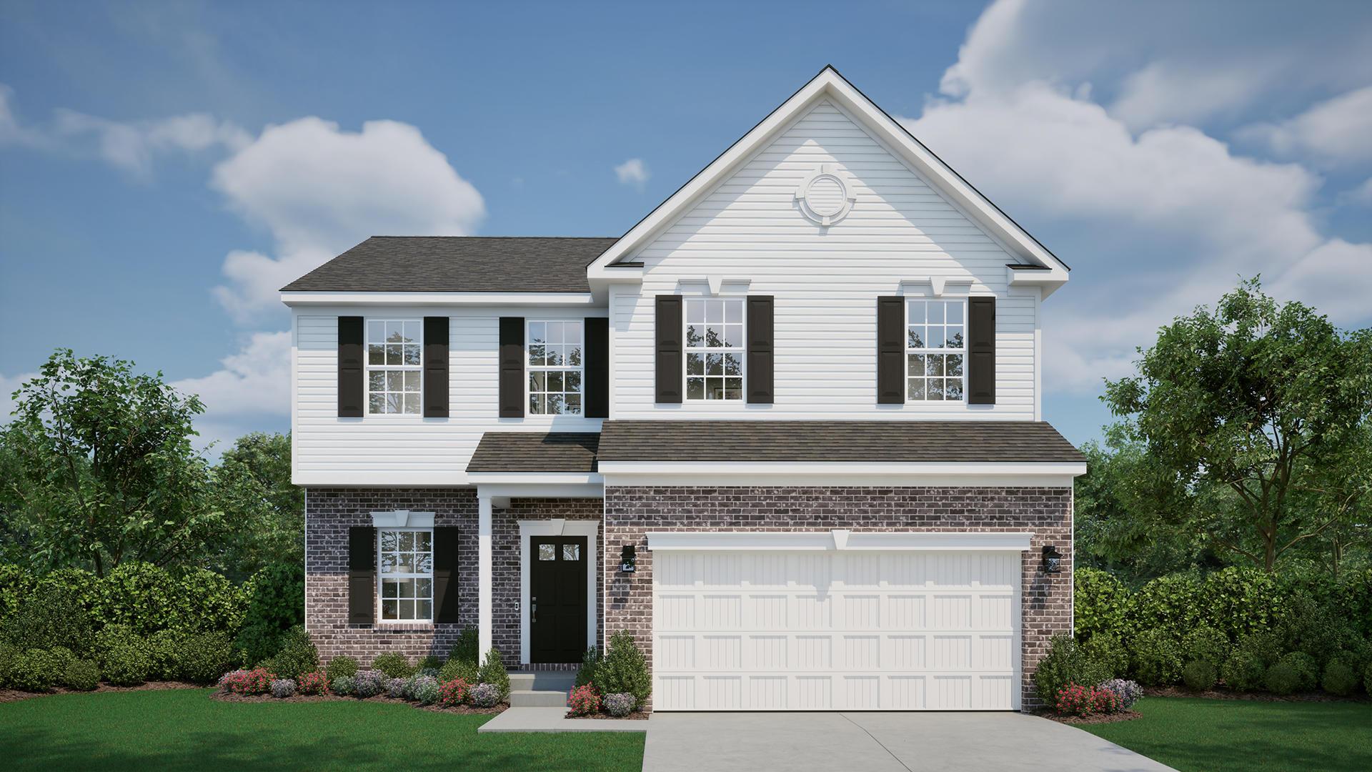 Elevation: A Opt Brick with Optional Partial Front Porch