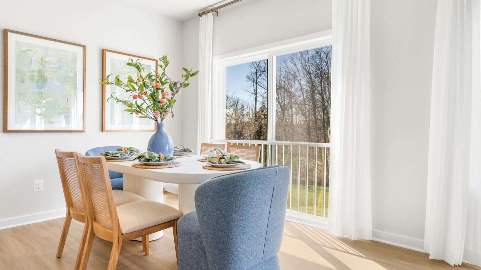 Open-concept floor plans and 9' ceilings on the first floor.