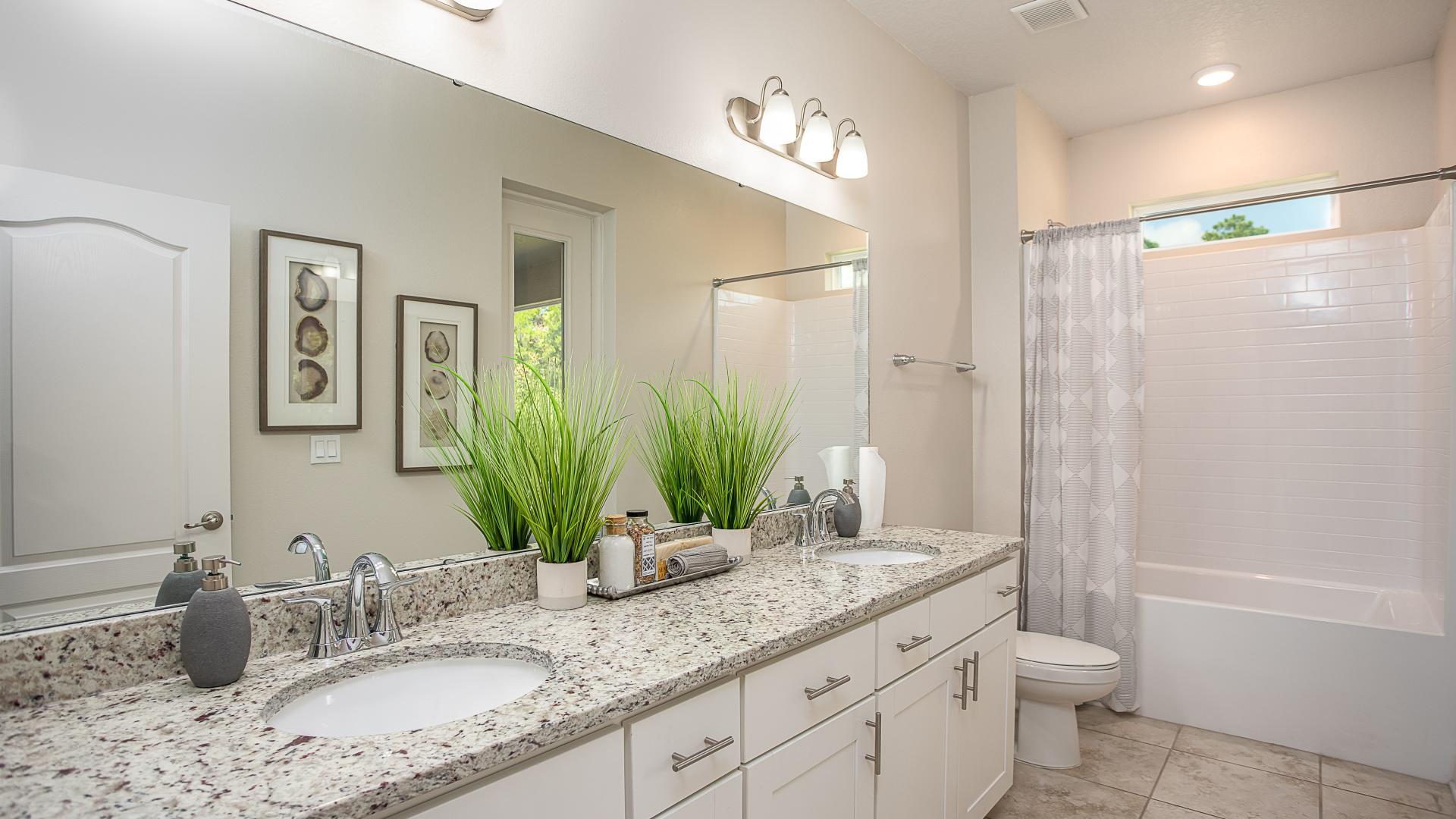 Dual vanities means easier mornings getting everyone out the door!
